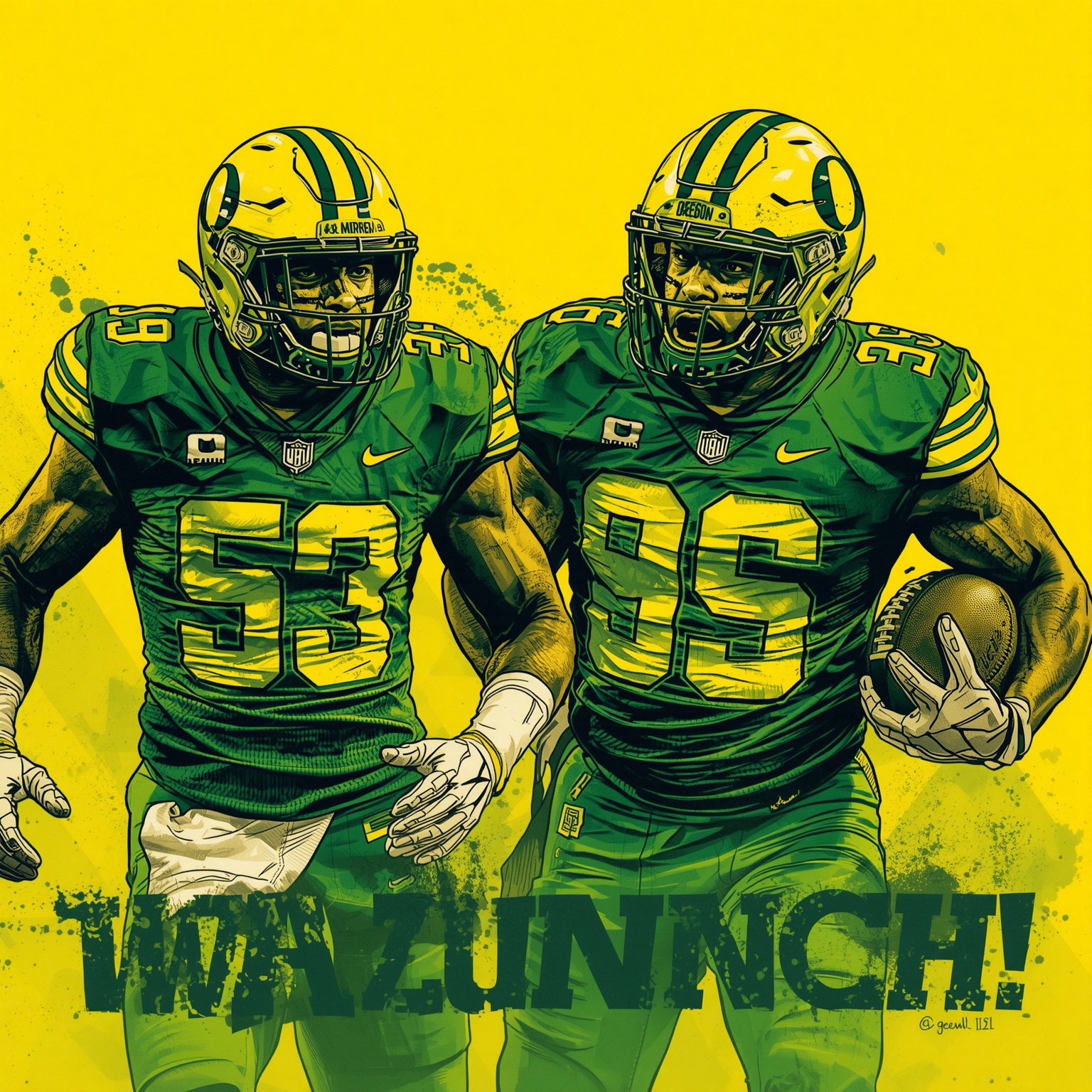 Oregon Ducks Recruiting Frenzy and Moore’s Heisman Push - painting of Oregon Ducks football venue