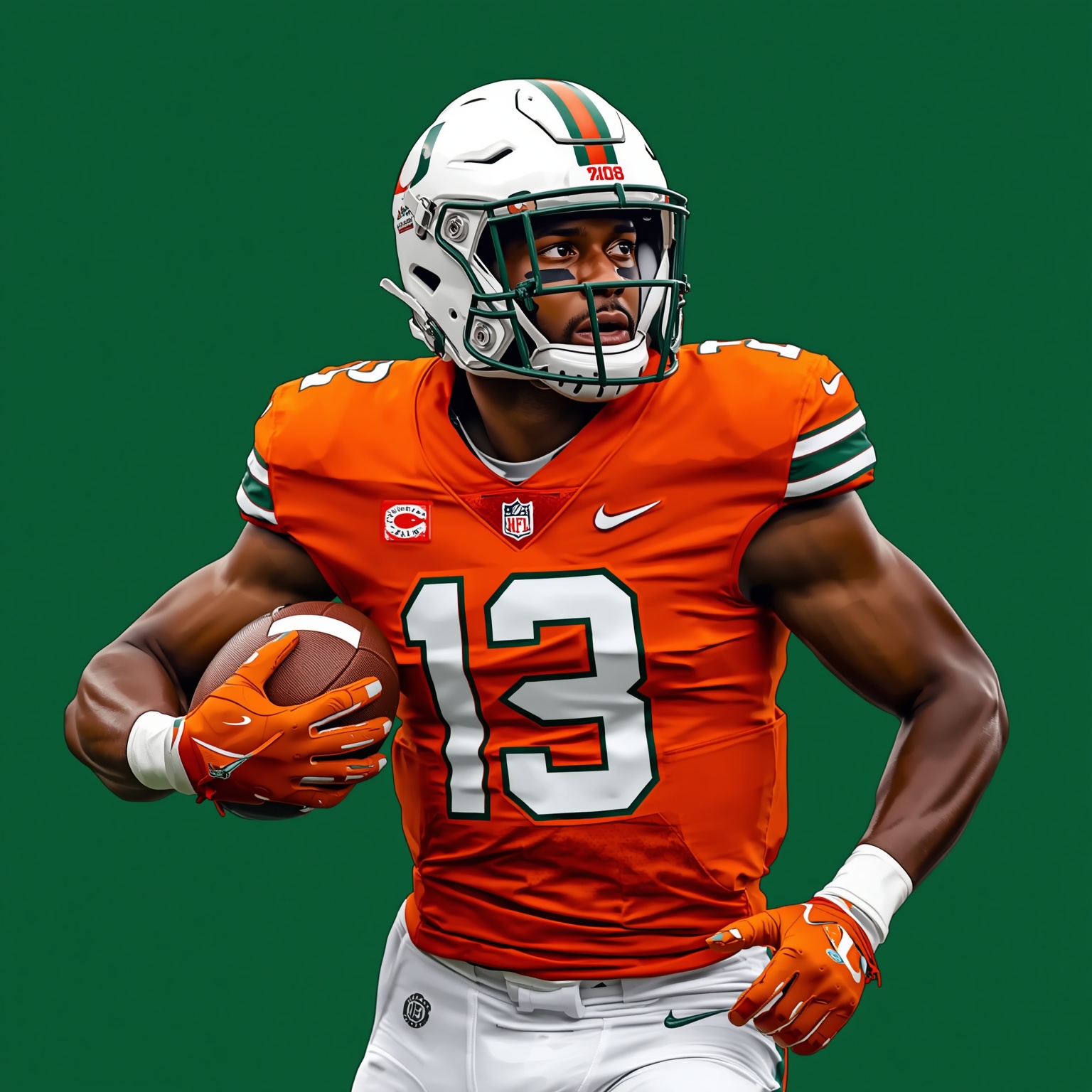 Miami Football’s Secret Weapon: Dennis Smith - painting of Miami Hurricanes football venue