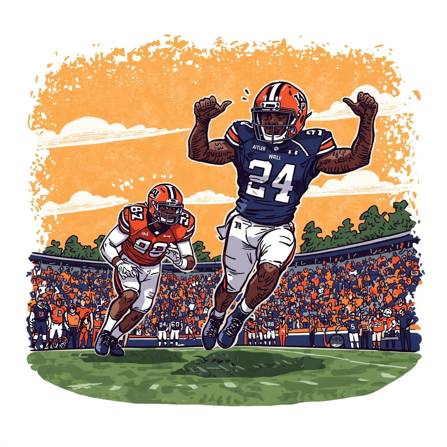 Auburn Tigers Nail Two Major WR Flips - painting of Auburn Tigers football venue