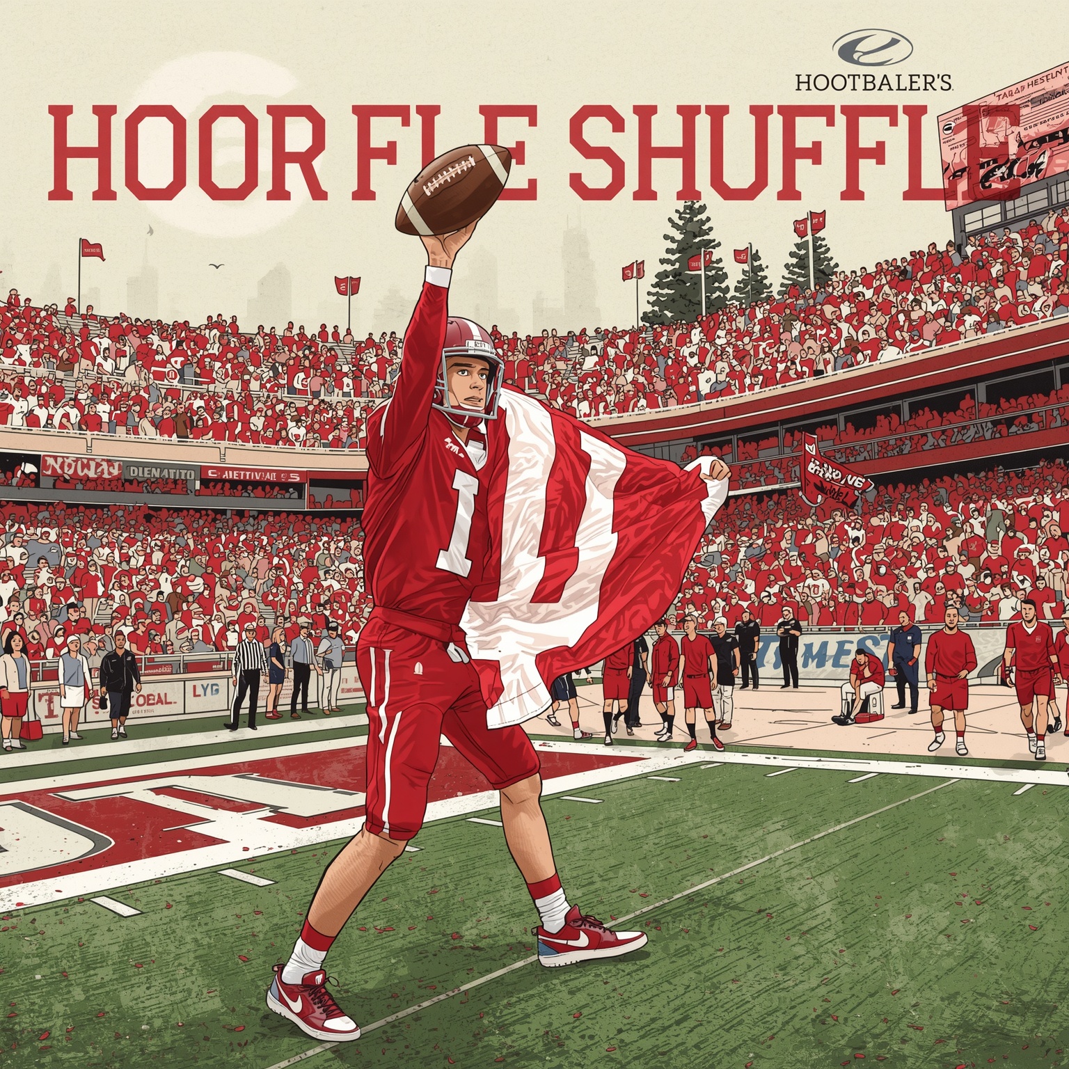 Hoosier QB Shuffle: New Faces, Same High Stakes - painting of Indiana Hoosiers football venue