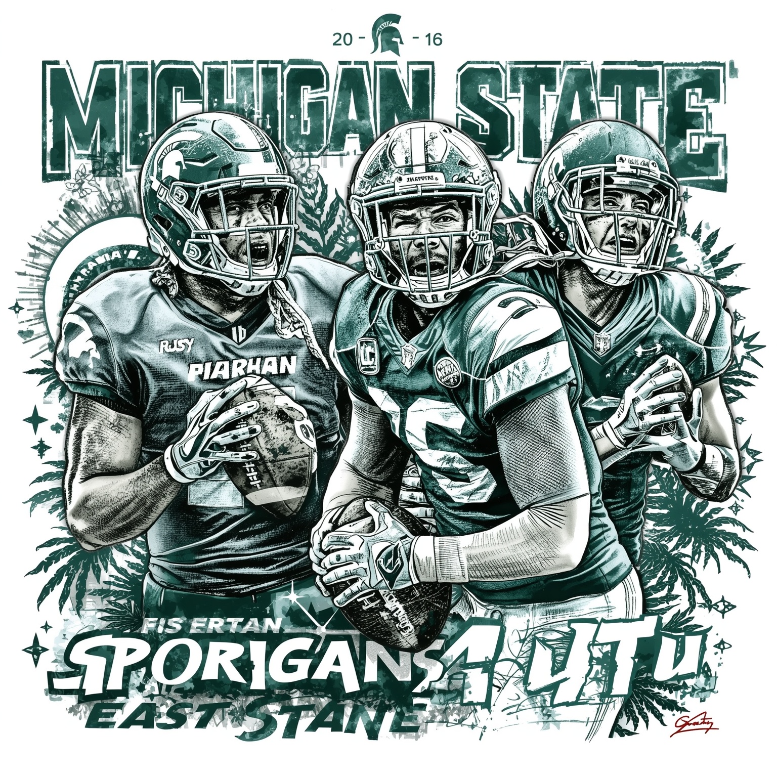 Spartans’ New DL Star and Izzo’s Unwavering Reign - painting of Michigan State Spartans football,basketball venue