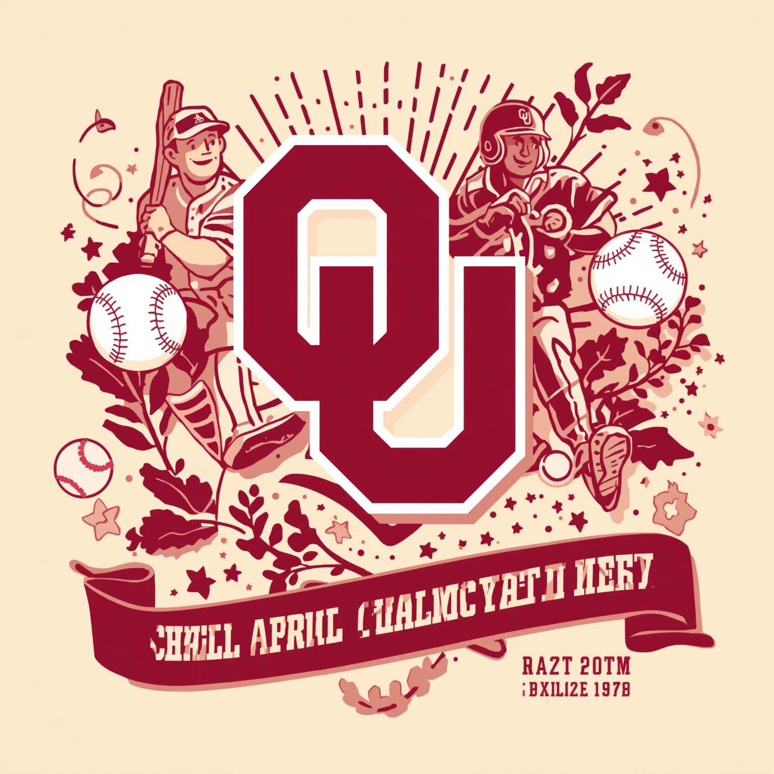 Inside Oklahoma's Epic Baseball Championship Journey - painting of Oklahoma Sooners baseball venue