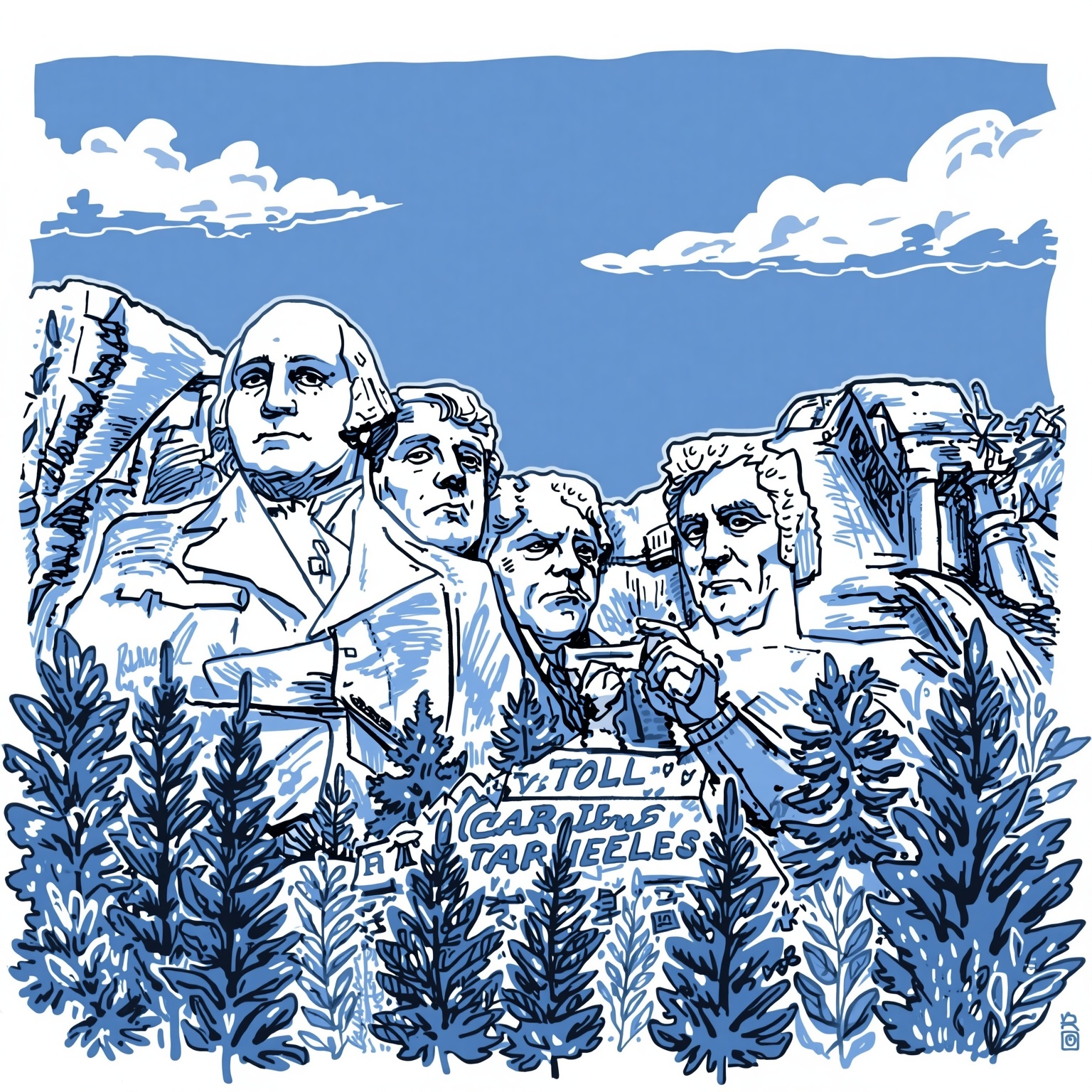 Tar Heels: Mount Rushmore Dreams and Crushing Defeat - painting of North Carolina Tar Heels basketball, baseball venue