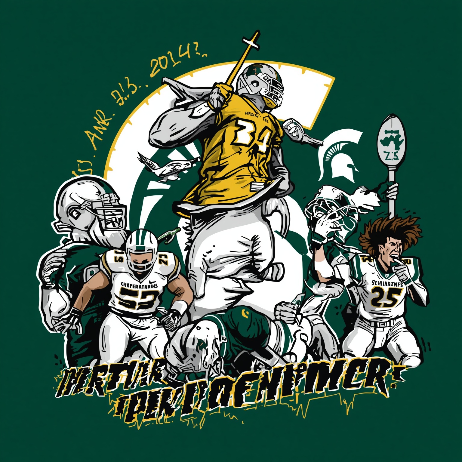 Spartans' 2027 Recruiting: LBs, Legacy, O-Line Drama - painting of Michigan State Spartans football venue