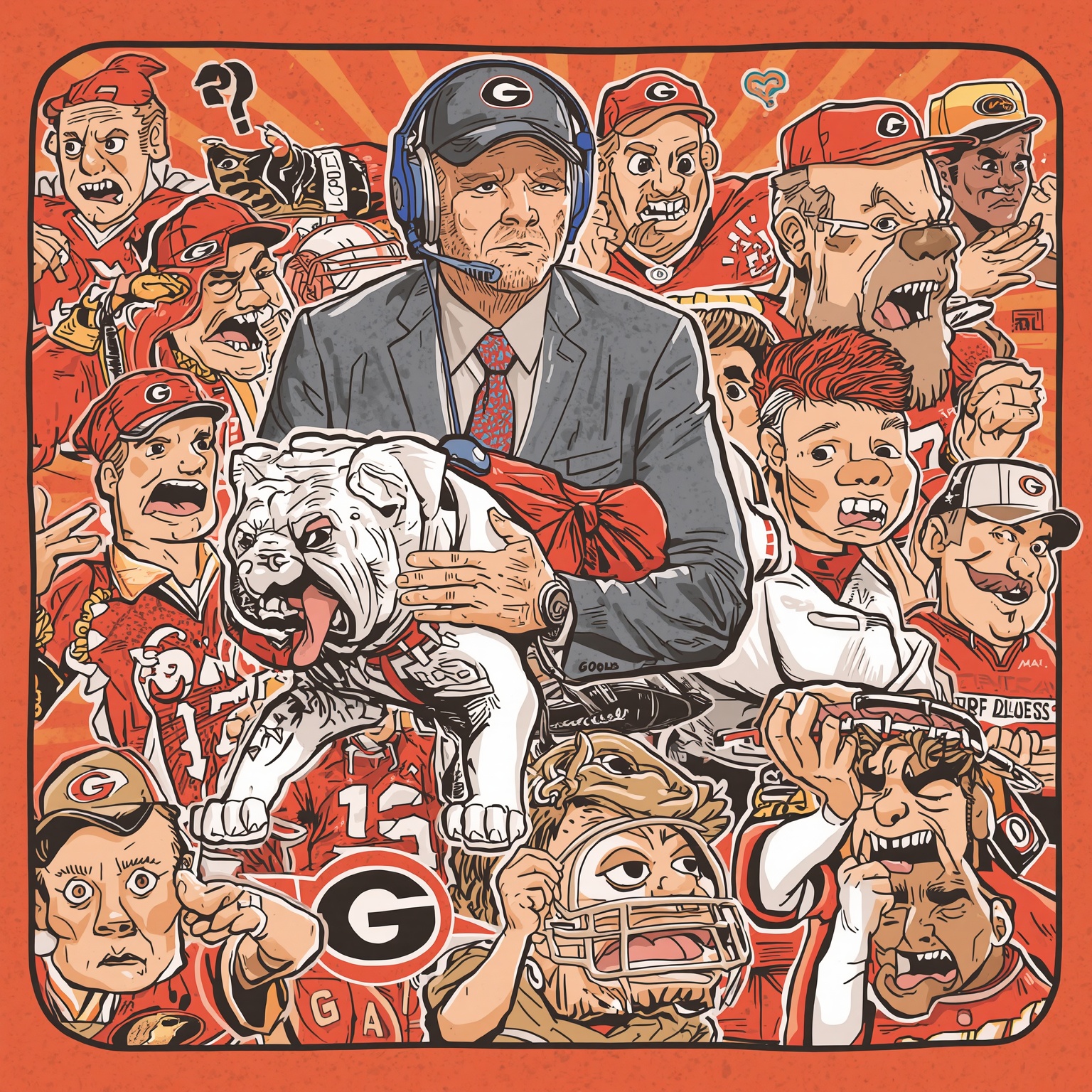 Kirby Smart’s Hidden Georgia Football Record - painting of Georgia Bulldogs football venue