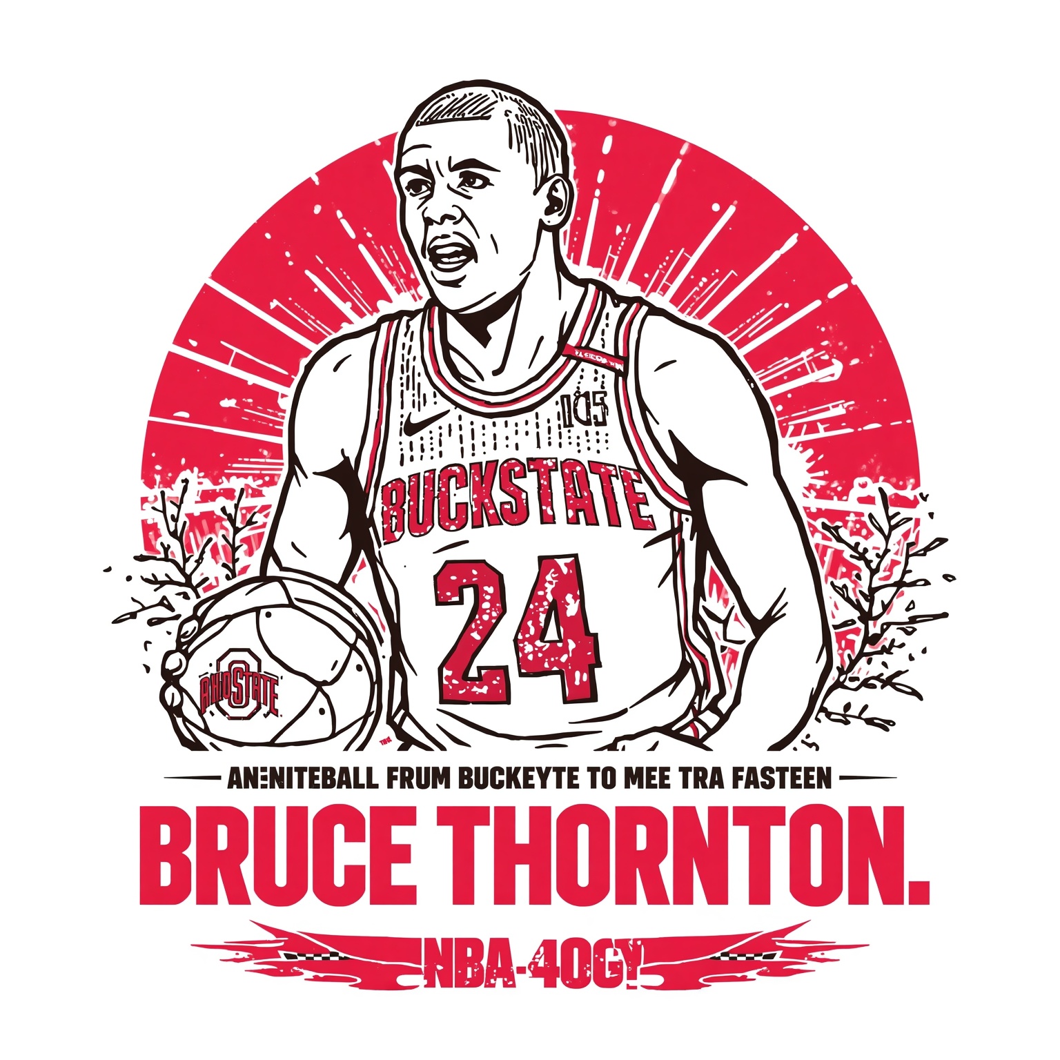 From Buckeye to Rocket: Bruce Thornton’s NBA Ascent - painting of Ohio State Buckeyes basketball venue
