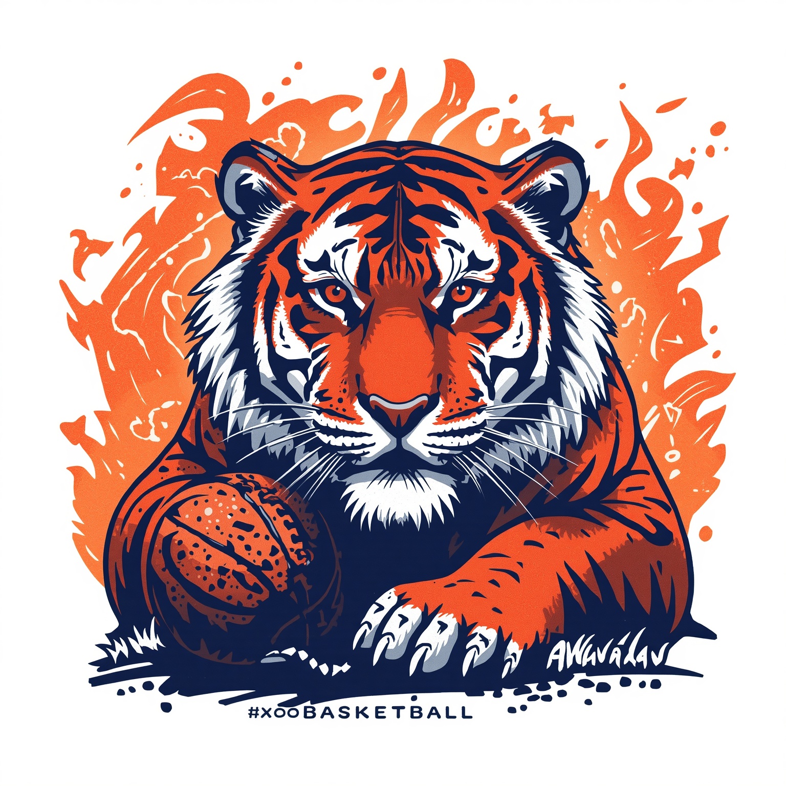 Tigers Roar: Preseason Stars and NBA Rejection - painting of Auburn Tigers football,basketball venue