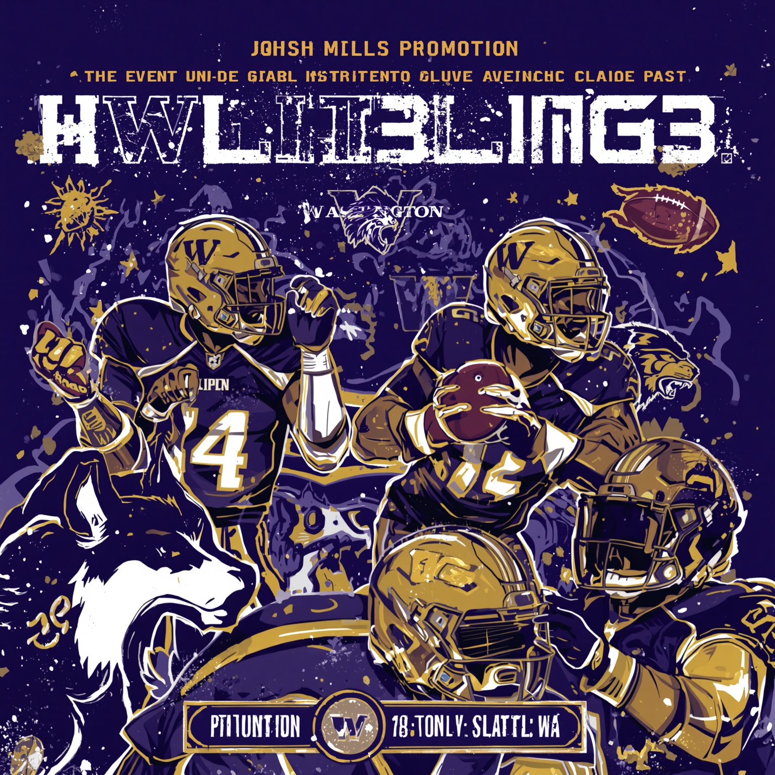 Husky Highlights: John Mills Promotion & Tokio’s Surge - painting of Washington Huskies football venue