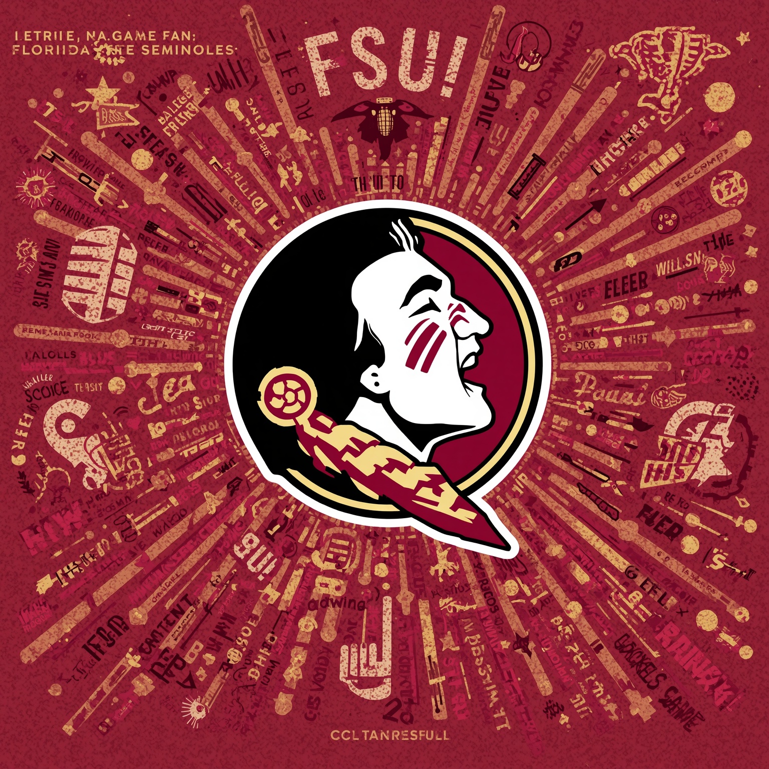 FSU News Frenzy: Jerseys, Recruits, Drafts & EA Hype - painting of Florida State Seminoles football,basketball venue