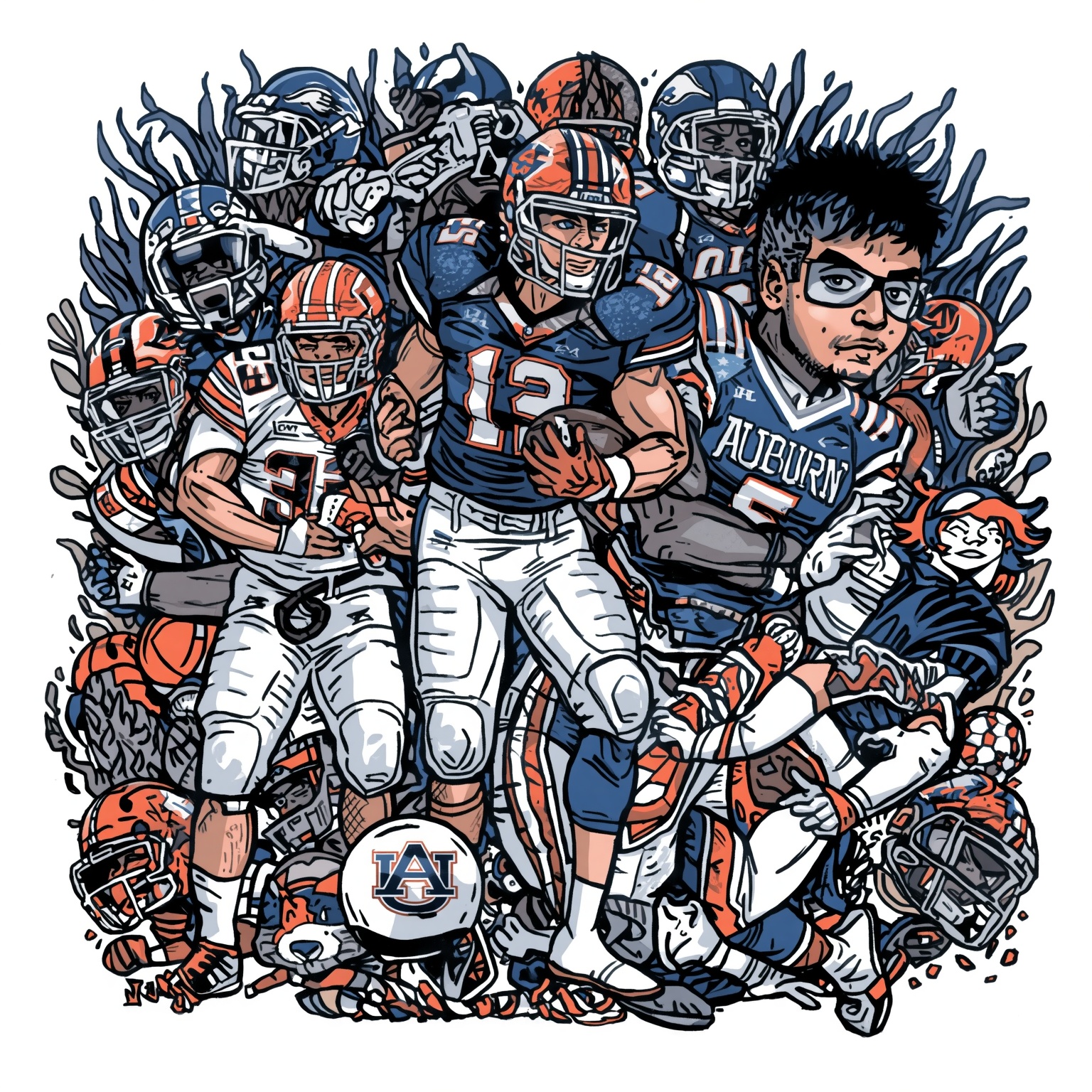 Auburn’s Draft Drama and Faith in Coach Golesh - painting of Auburn Tigers basketball, football venue