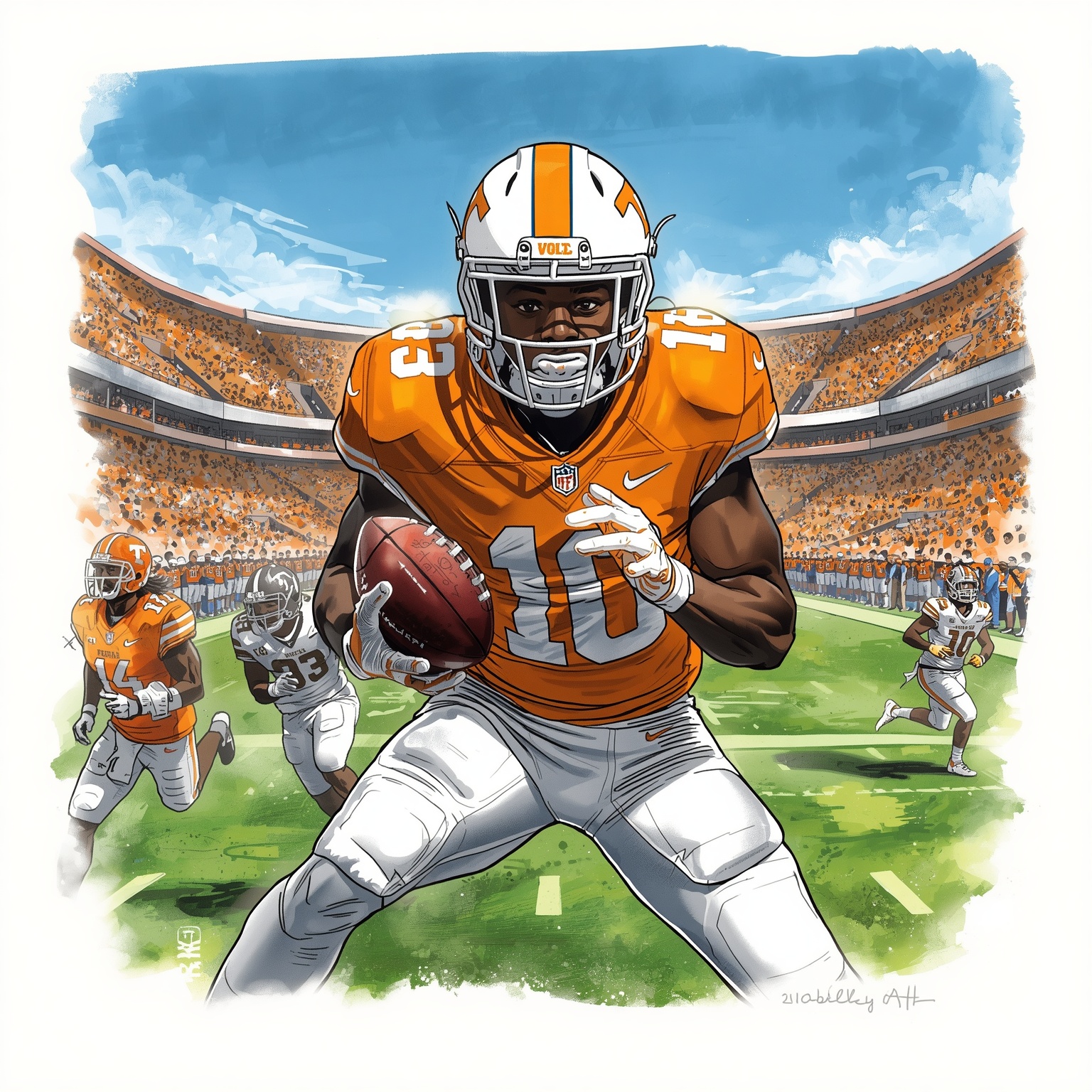 Vols Get Top Safety Commit, Lose Star to Medical - painting of Tennessee Volunteers football venue