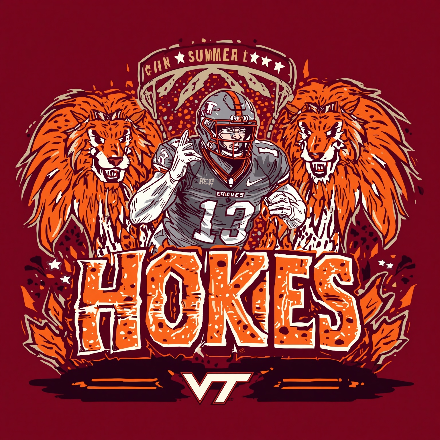 Hokies’ Summer Recruiting Surge and Madden Madness - painting of Virginia Tech Hokies football venue