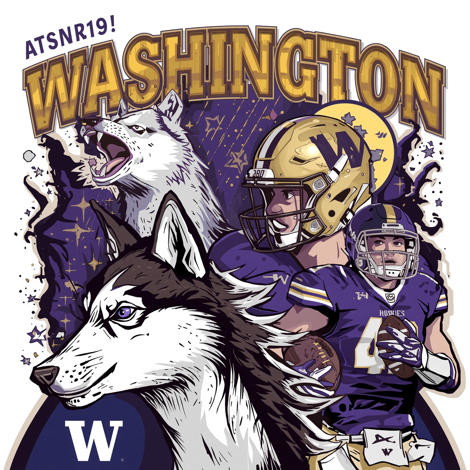 Husky Football: Comebacks, New Punters & Missed Recruits - painting of Washington Huskies football venue