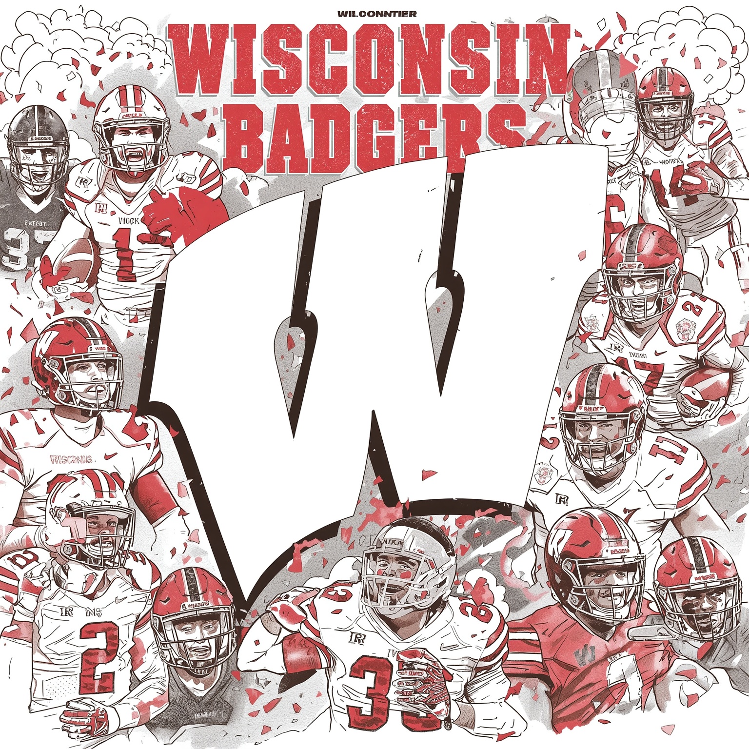 Badgers’ QB Breakout & Defensive Resurgence - painting of Wisconsin Badgers football venue