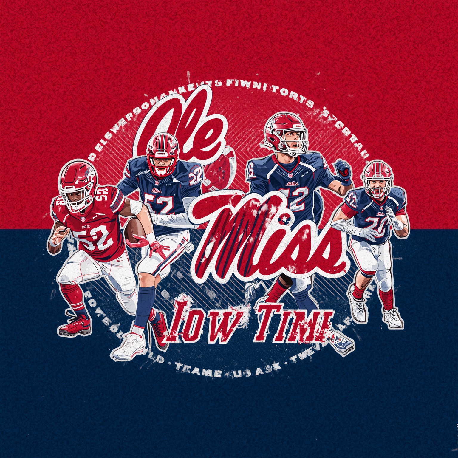 Rebels' Freshman Surge and New OC Insights - painting of Ole Miss Rebels football venue