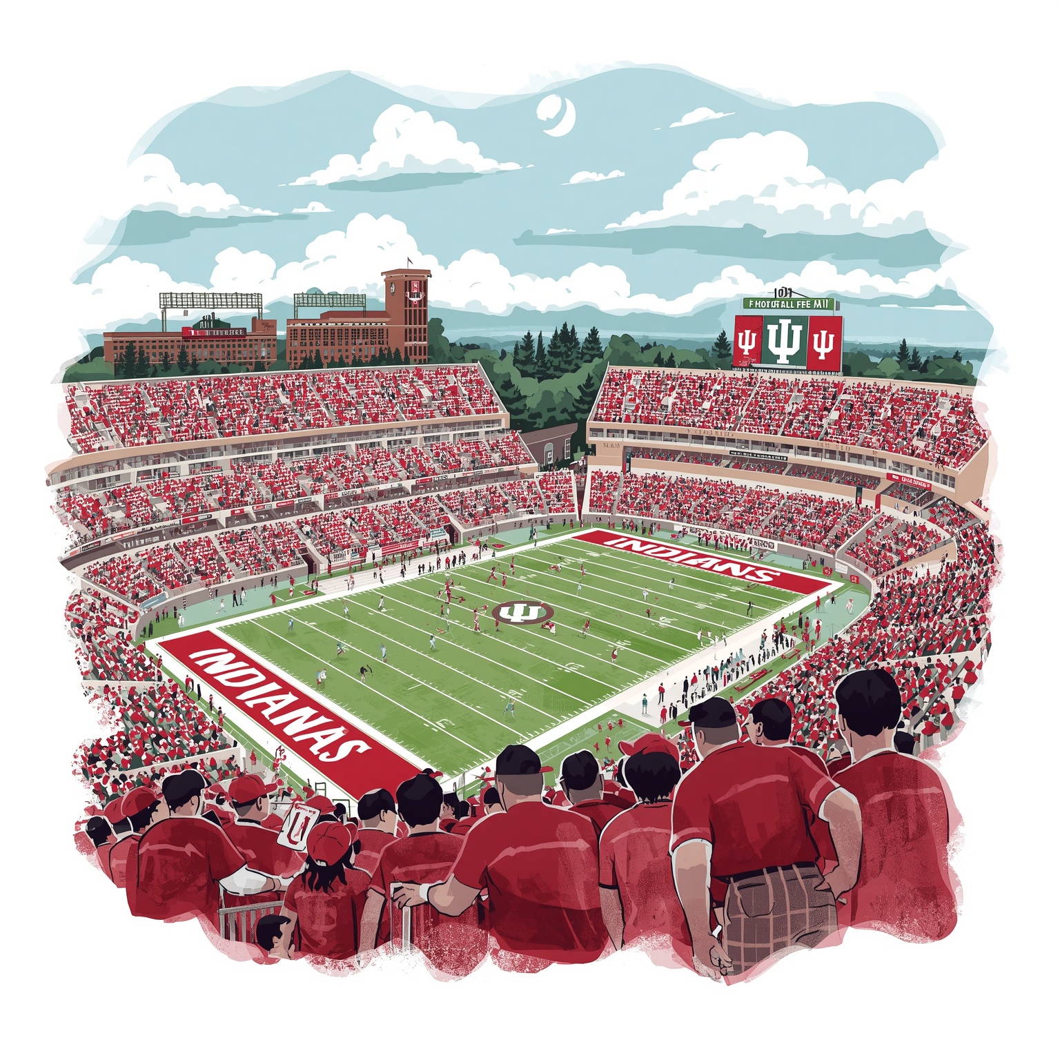 Why Indiana Isn't Top Dog in EA Sports College Football 27 - painting of Indiana Hoosiers football venue