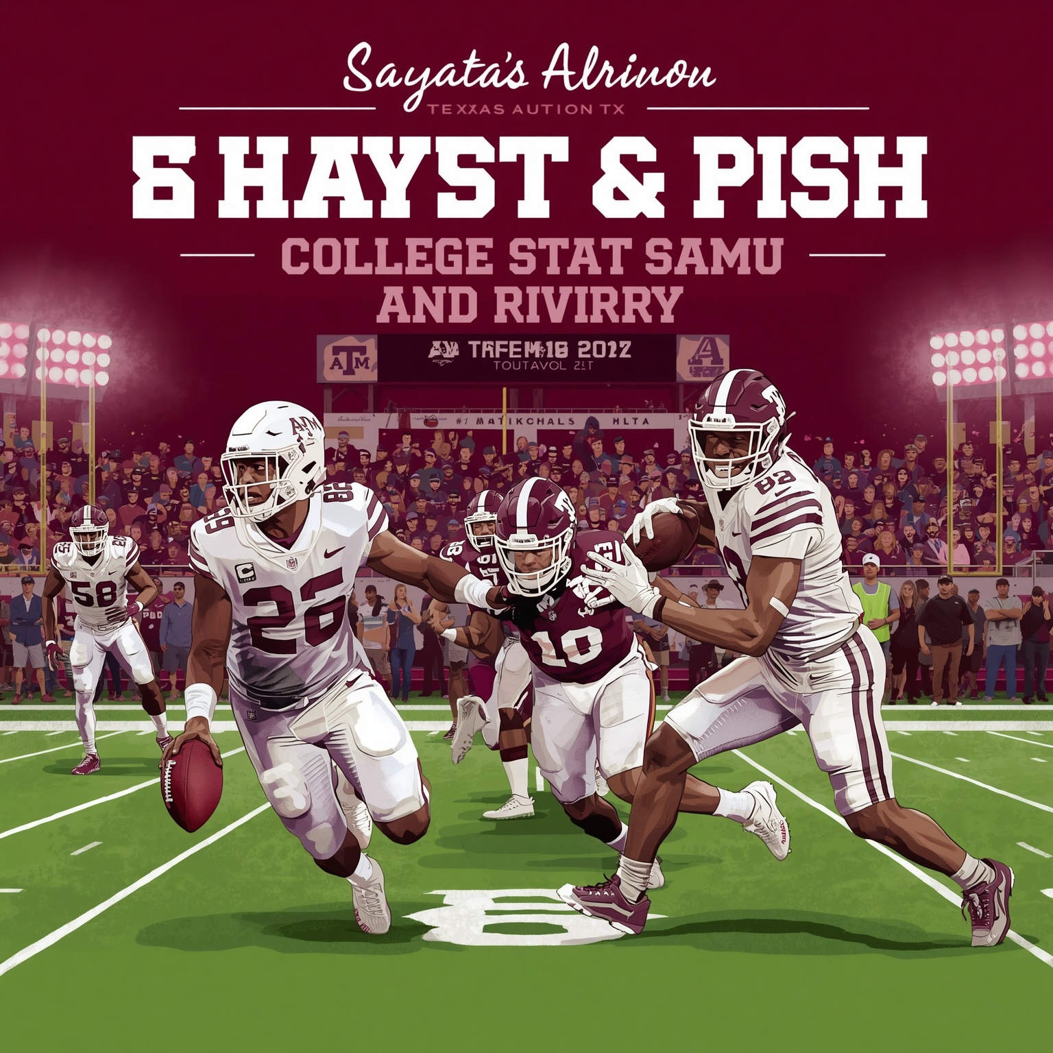 From Manziel’s Legacy to Saka’s Swagger and Rivalry - painting of Texas A&M Aggies football venue