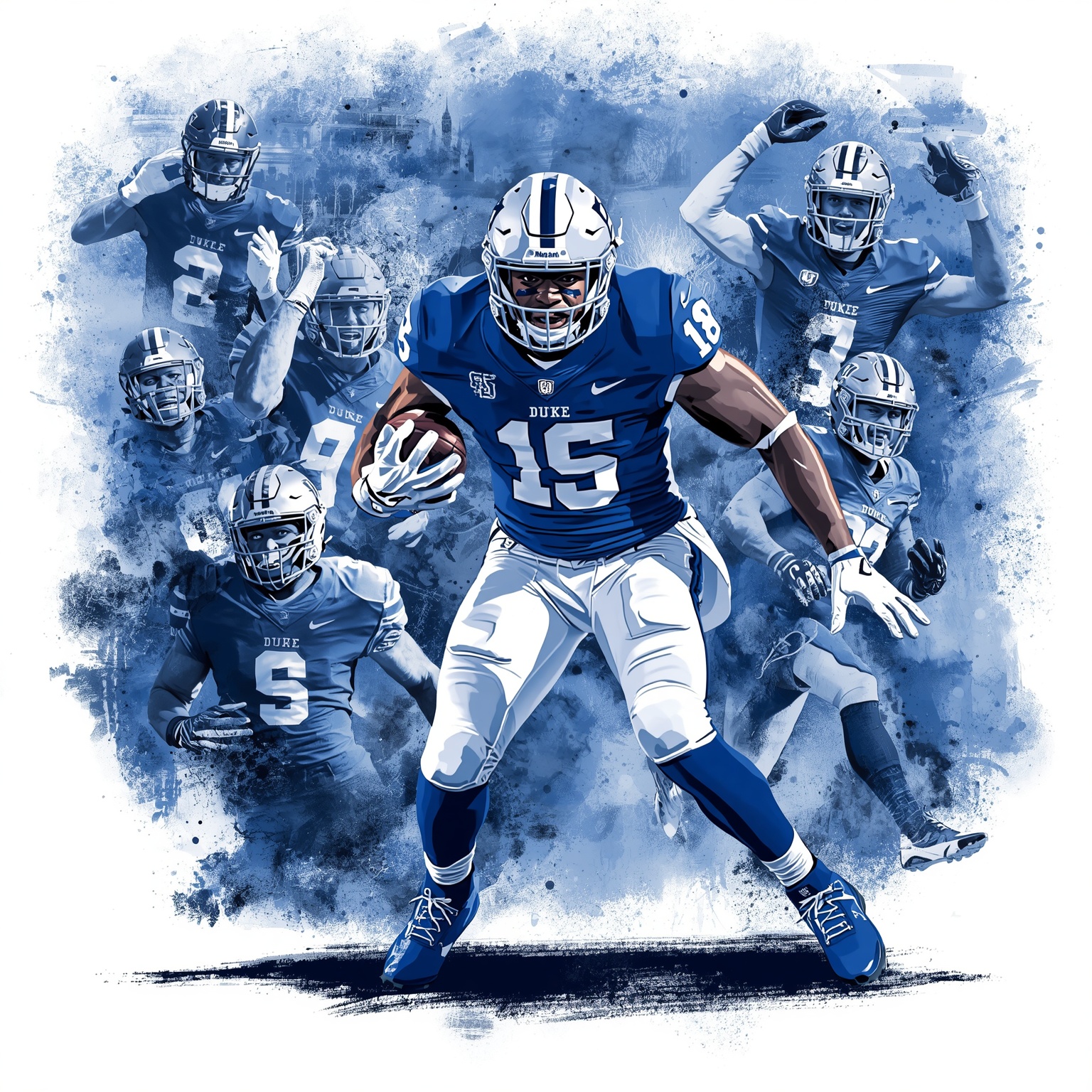 Duke Bags Georgia Speedster for 2027 Class - painting of Duke Blue Devils football venue