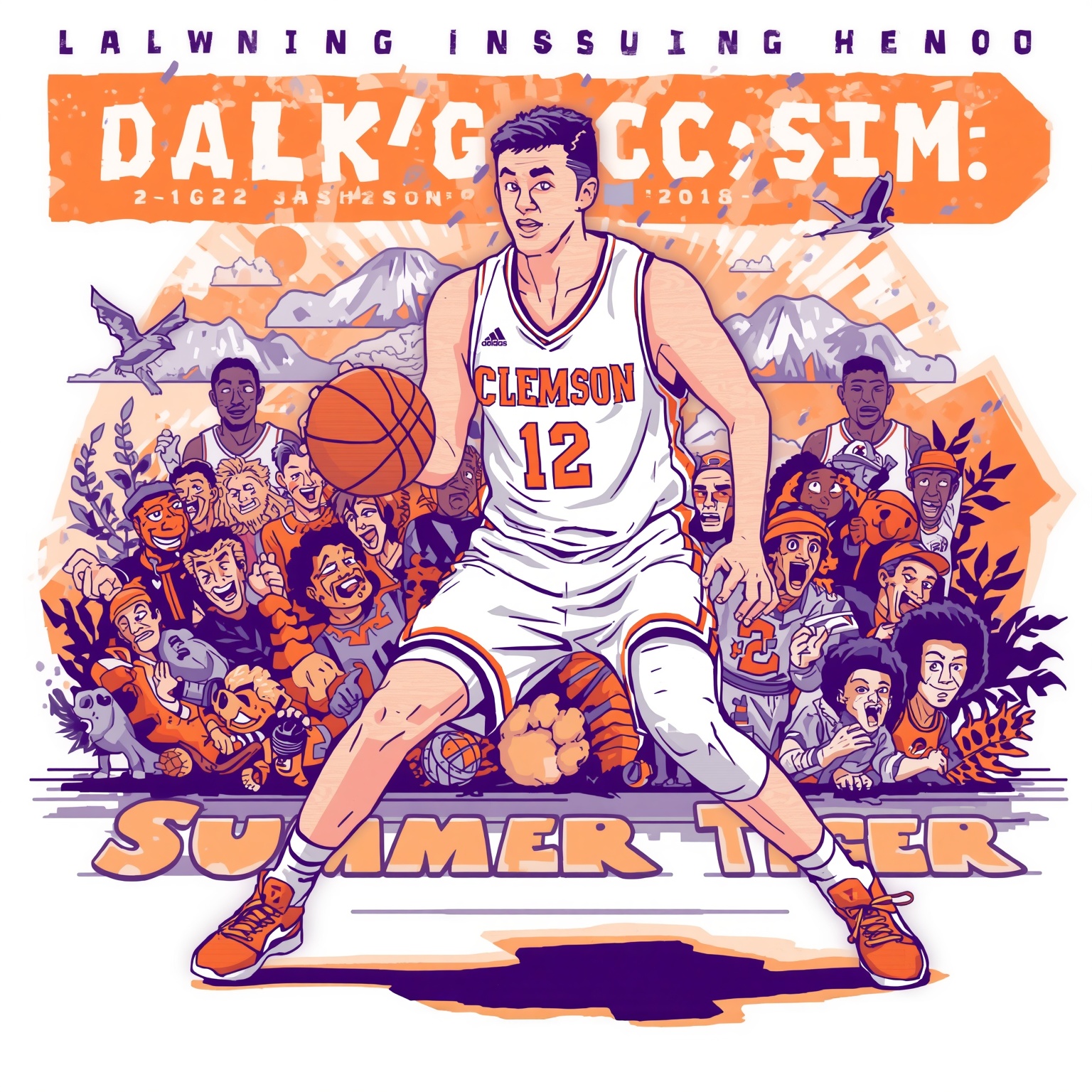 Clemson’s Viktor Lakhin Joins Kings’ Summer League Squad - painting of Clemson Tigers basketball venue