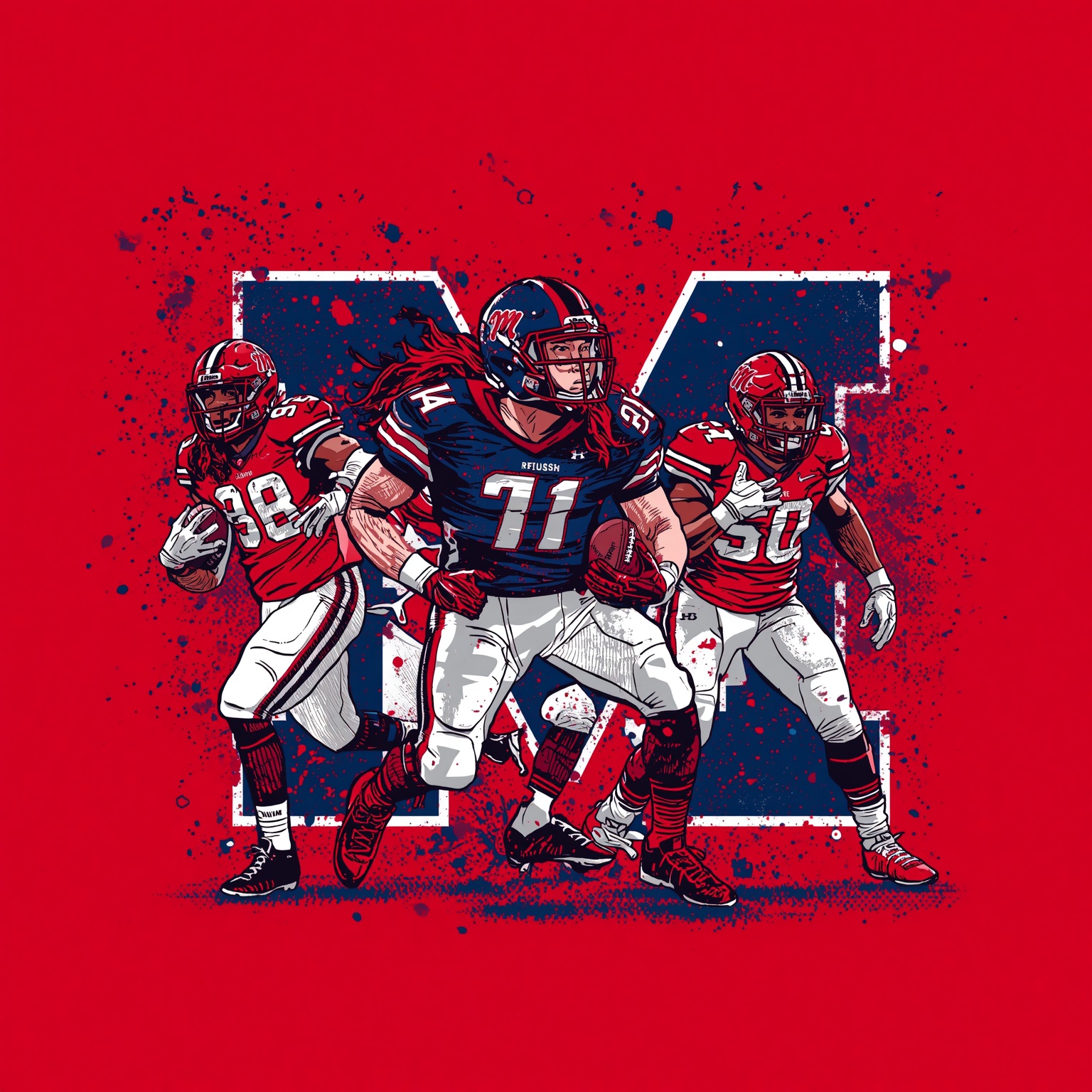 Ole Miss Rebels: Grit, Talent & Tactical Evolution - painting of Ole Miss Rebels football venue