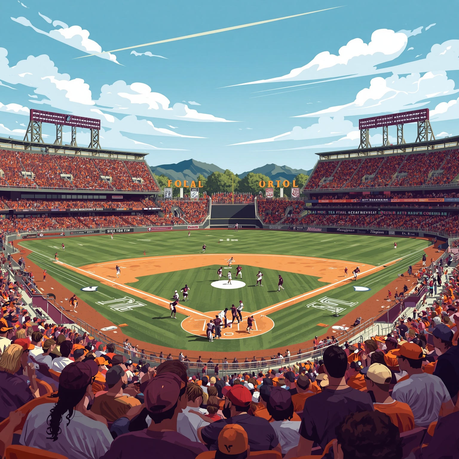 Hokies’ Bullpen Reboot, Title Hopes and 2026 Test - painting of Virginia Tech Hokies baseball, football venue