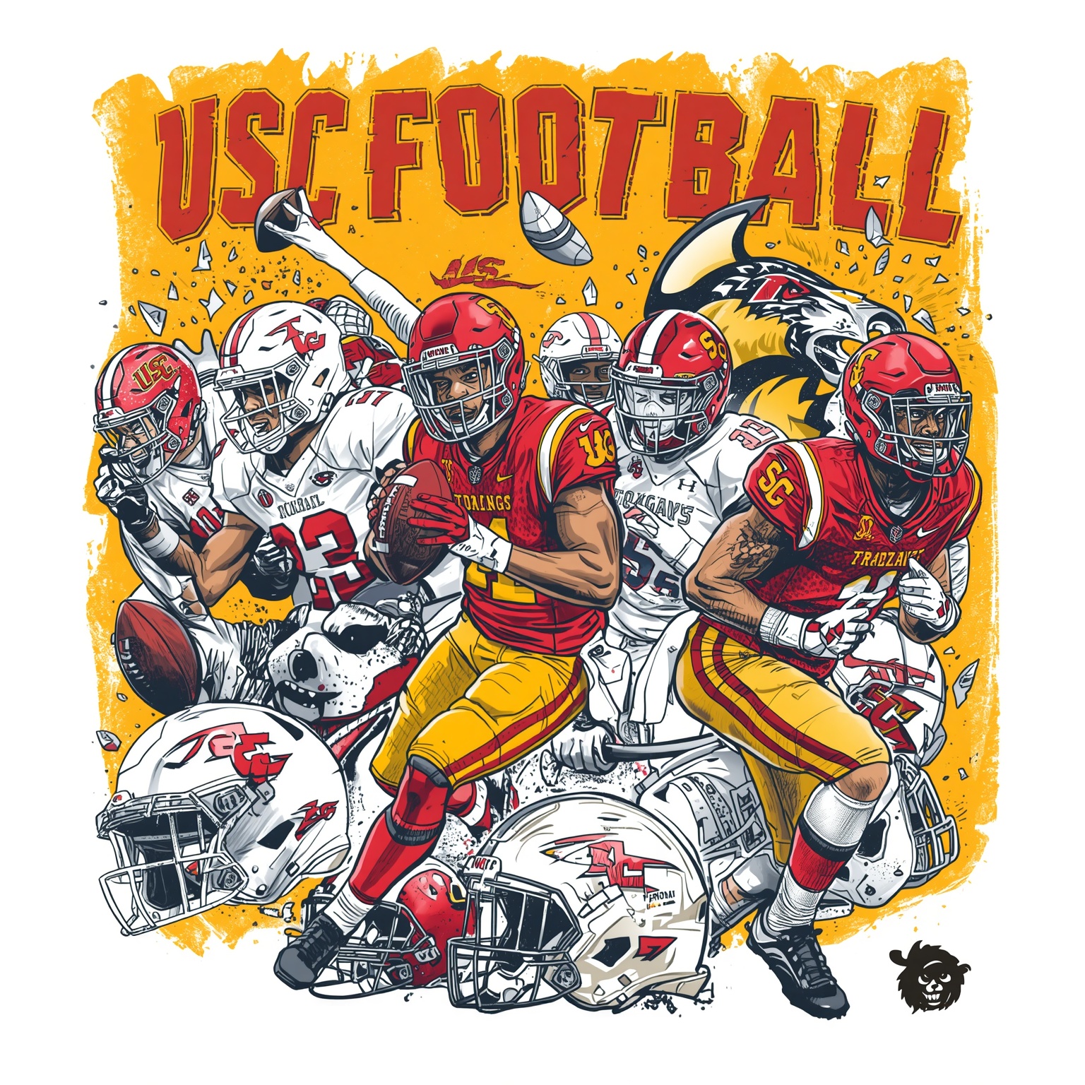 USC Football: Recruiting Surge and Secondary Showdown - painting of USC Trojans football venue