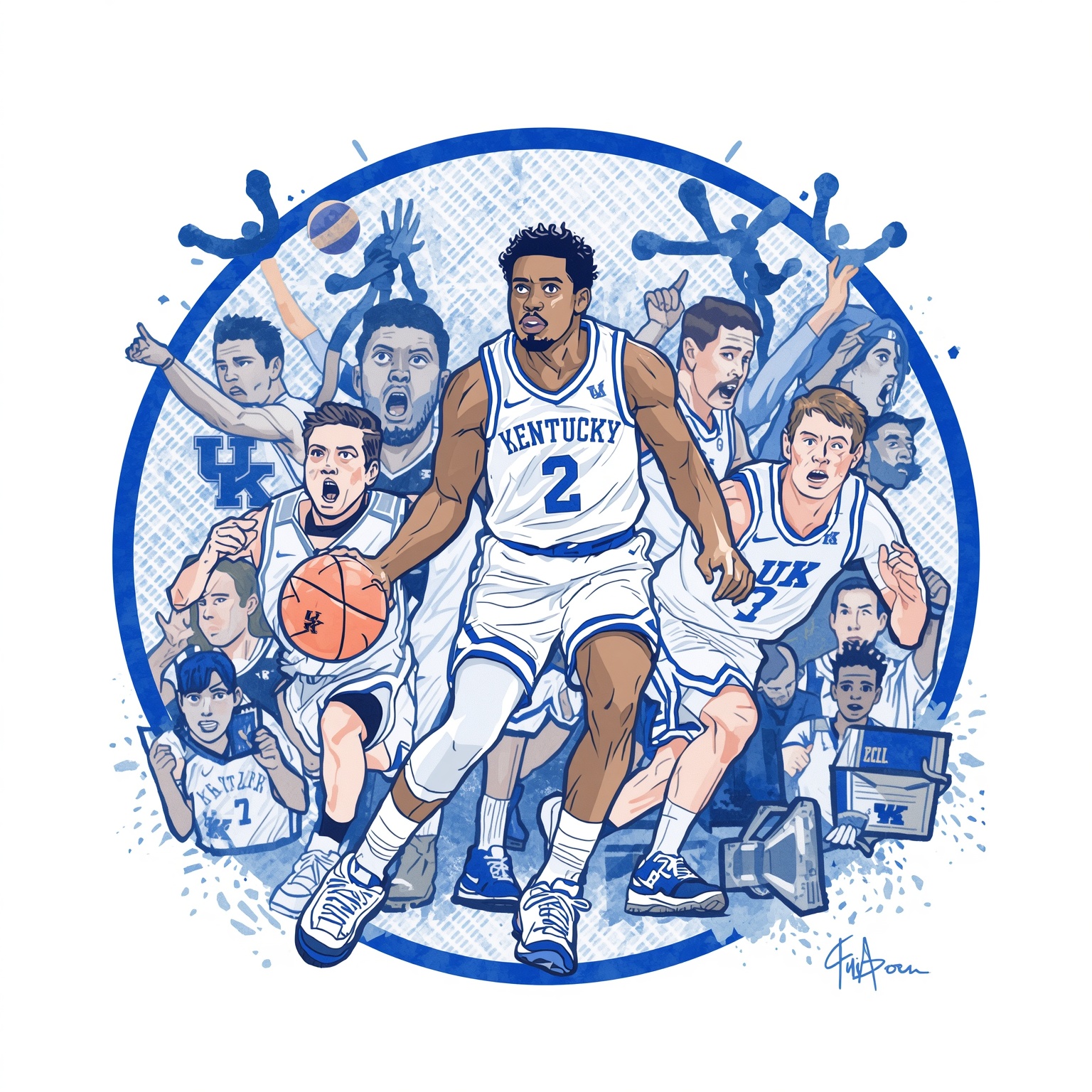 Wildcats’ Rising Talent: McBride’s Shot and Hawthorne’s Boom - painting of Kentucky Wildcats basketball venue