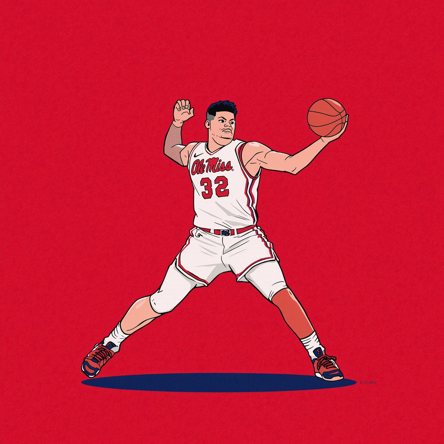 Rebels Reload: Aussie Guard and New Bullpen Weapon - painting of Ole Miss Rebels basketball, baseball venue