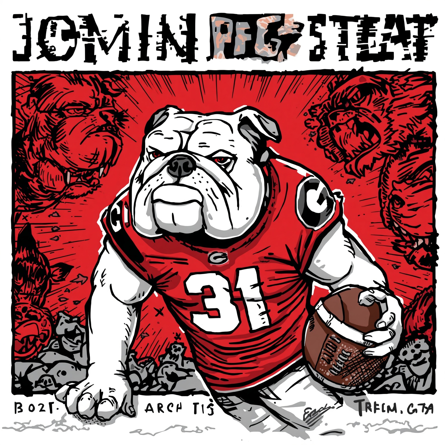 Bulldogs Bag 4-Star Lineman for 2027 Class - painting of Georgia Bulldogs football venue