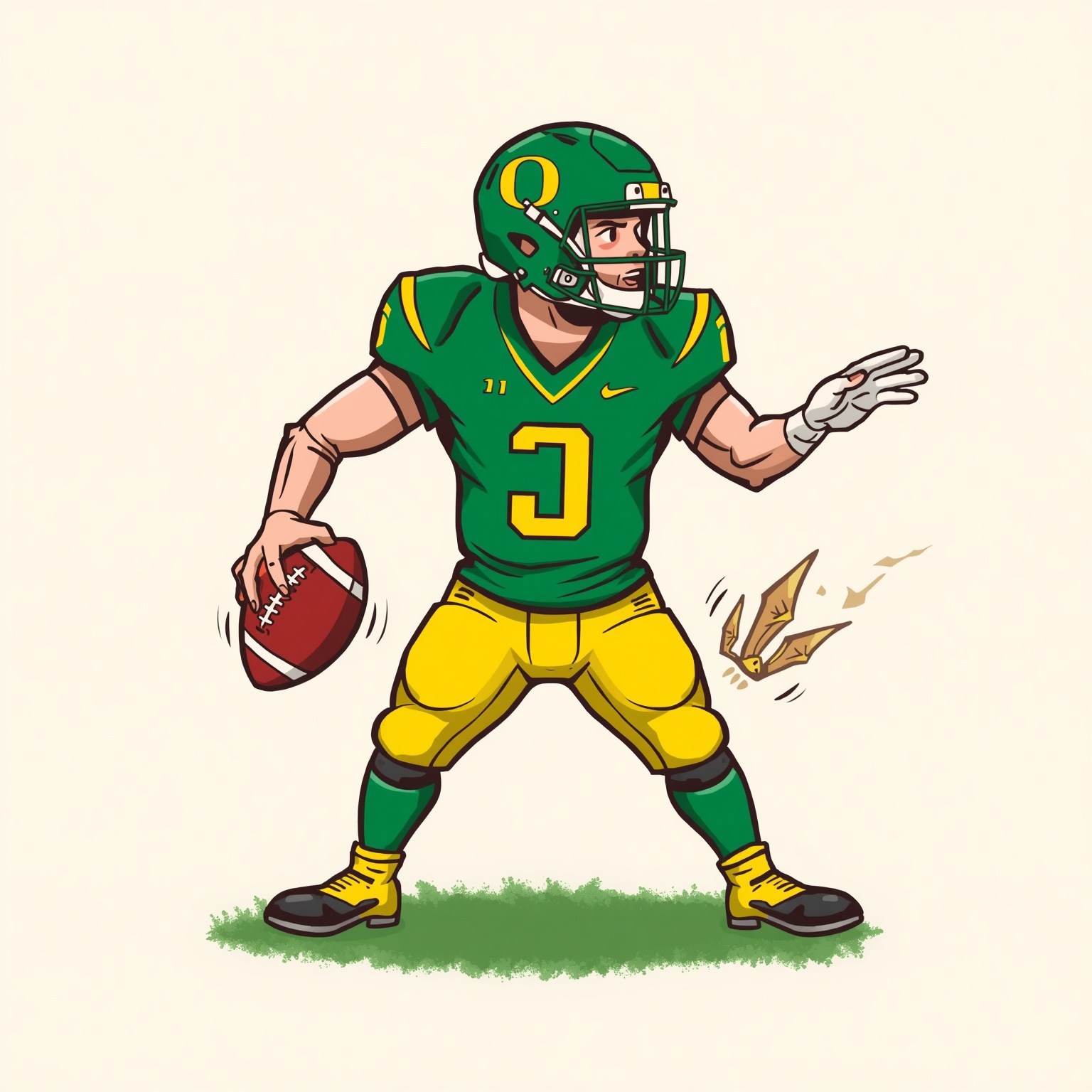 Oregon Ducks’ Gridiron Ratings and Snub Outrage - painting of Oregon Ducks football venue