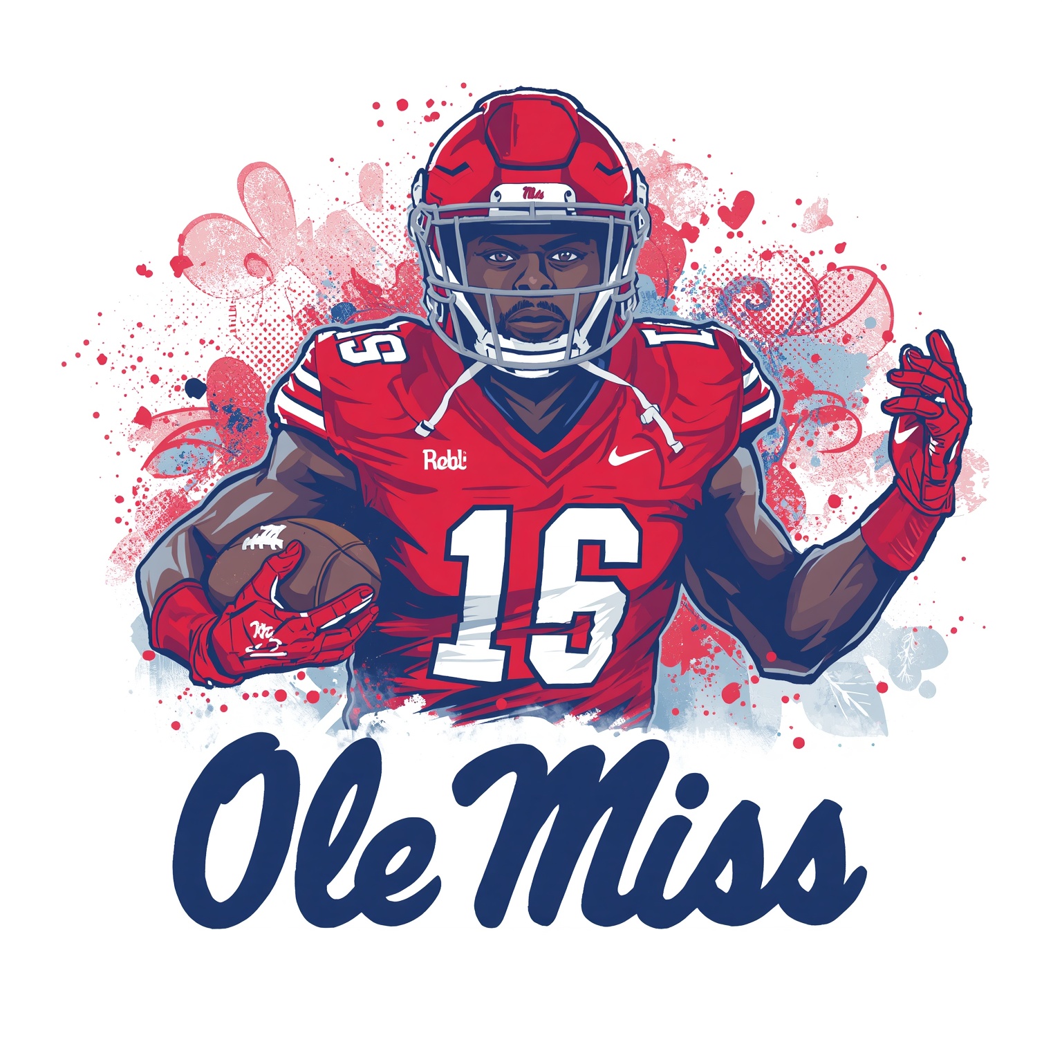 Rebels' Rushing Attack, Lineup Shakeup & Scholarship Snub - painting of Ole Miss Rebels football, baseball venue