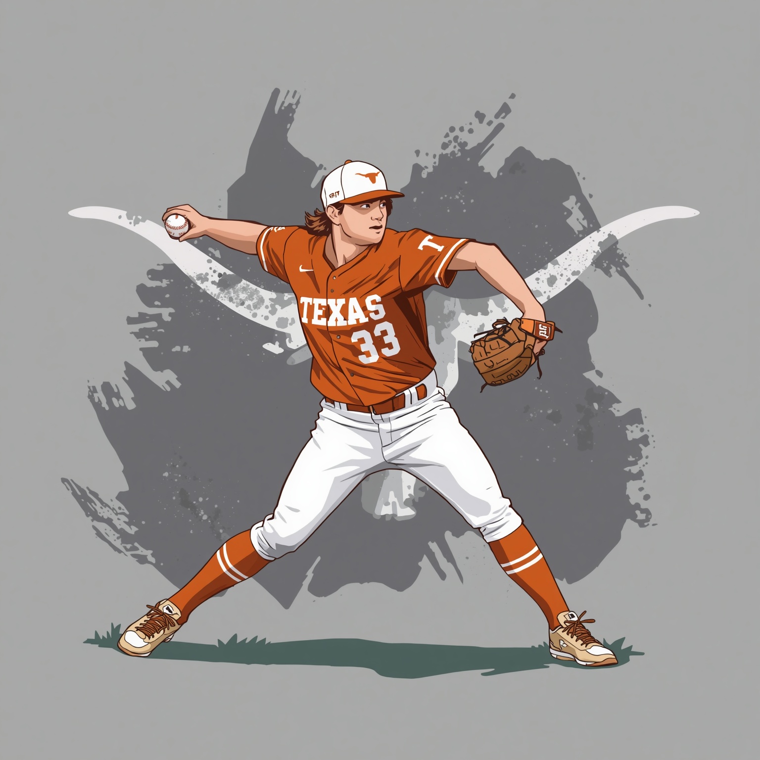 Texas Phenom Emerson Lands No. 2 Pick in MLB Draft - painting of Texas Longhorns baseball venue