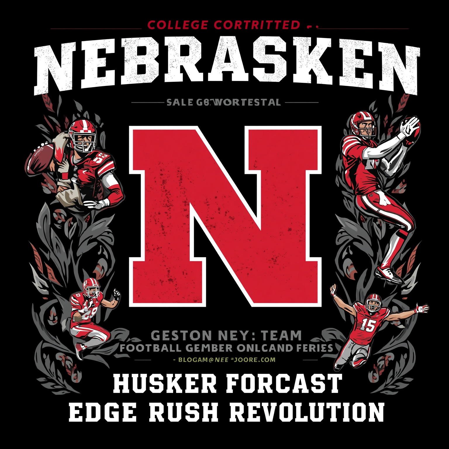 Husker Season Forecast and Edge Rush Revolution - painting of Nebraska Cornhuskers football venue