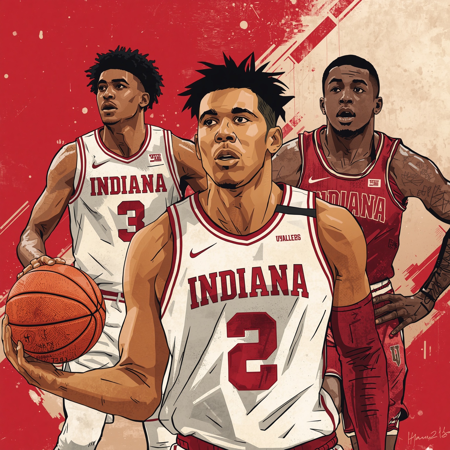 Hoosiers’ New Transfers: Big Questions Loom Large - painting of Indiana Hoosiers basketball venue