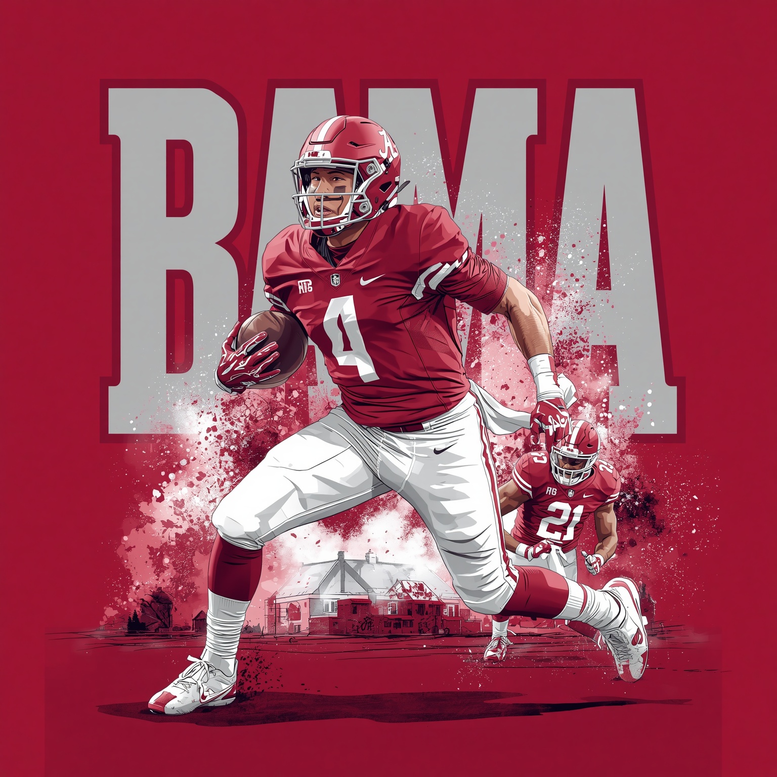 Crimson Tide’s Top MLB Pick Meets 5-Star WR Drama - painting of Alabama Crimson Tide baseball,football venue