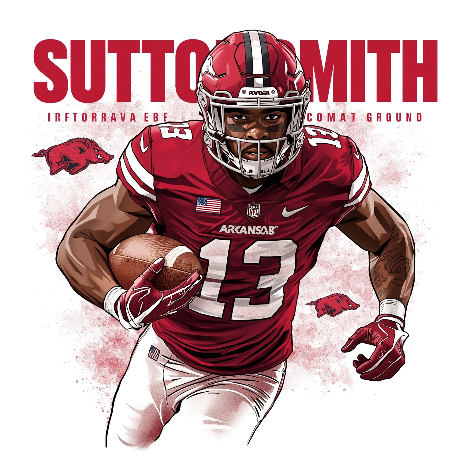 Sutton Smith: Arkansas' Secret Weapon for 2026 - painting of Arkansas Razorbacks football venue