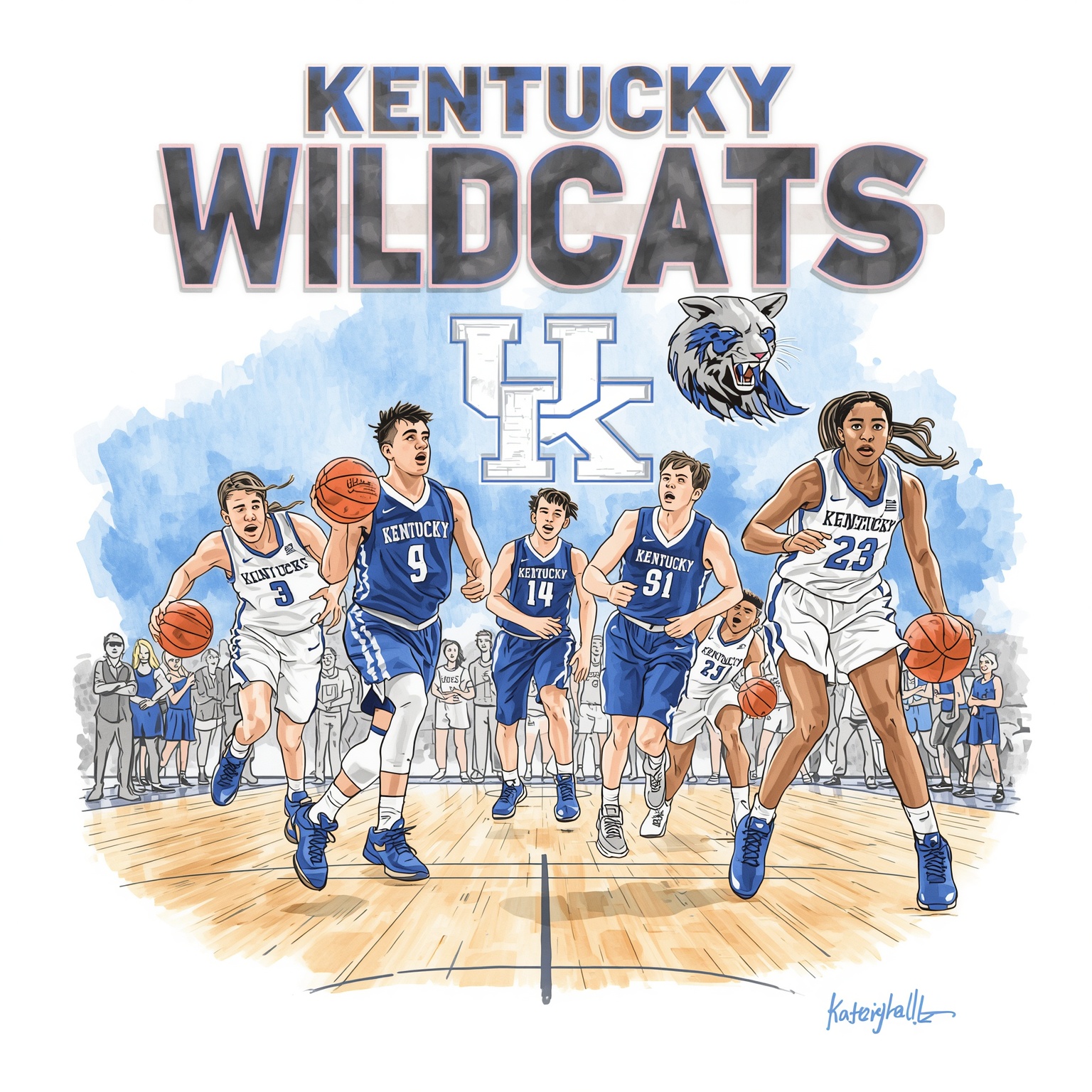 Kentucky Wildcats’ Hidden Gems Poised for Breakout - painting of Kentucky Wildcats basketball venue