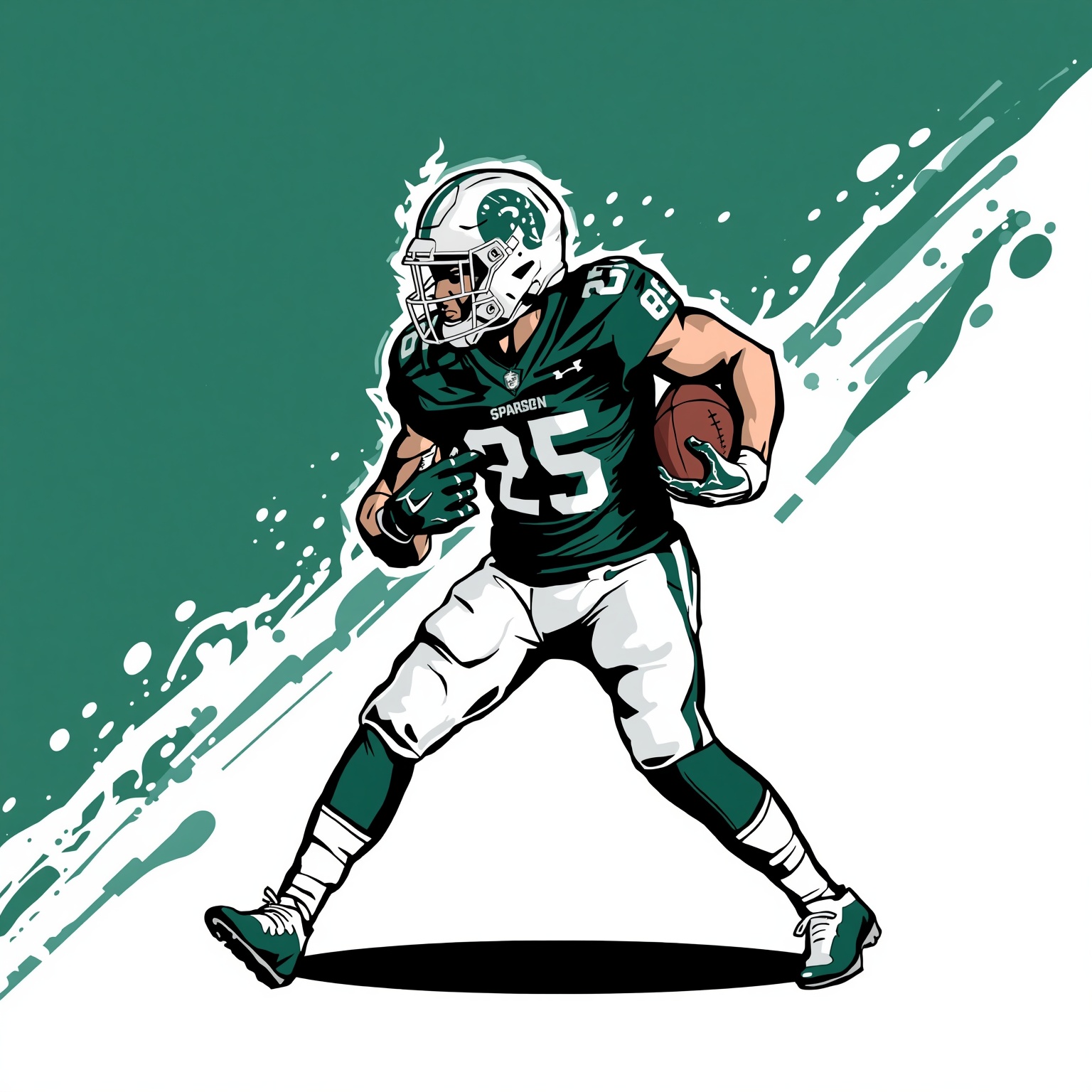 Spartan X-Factors: Bullard’s Breakout and Sharpe’s Surge - painting of Michigan State Spartans football venue