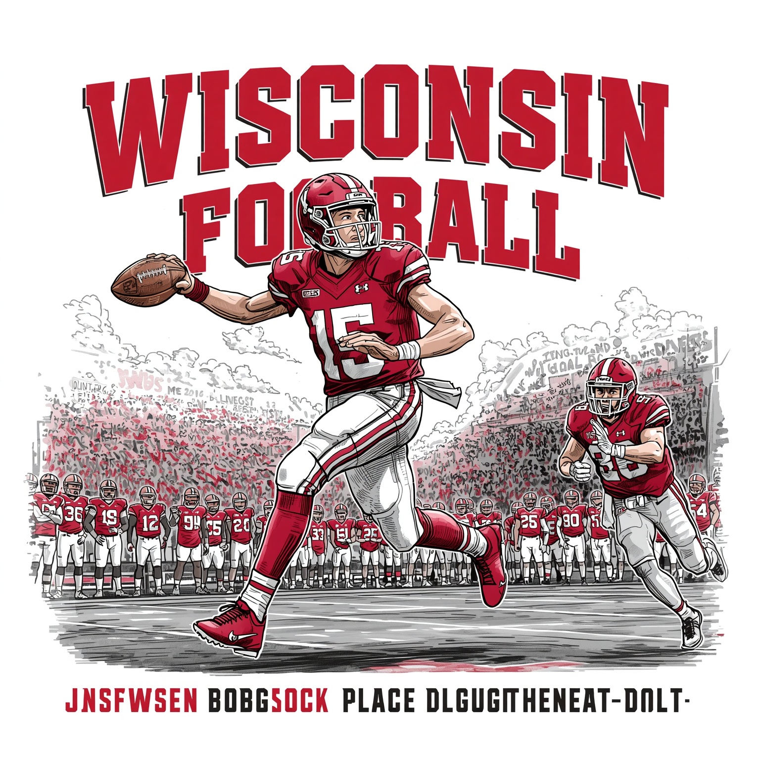 Wisconsin Football 2026: QB Joseph & Sleeper Stars - painting of Wisconsin Badgers football venue