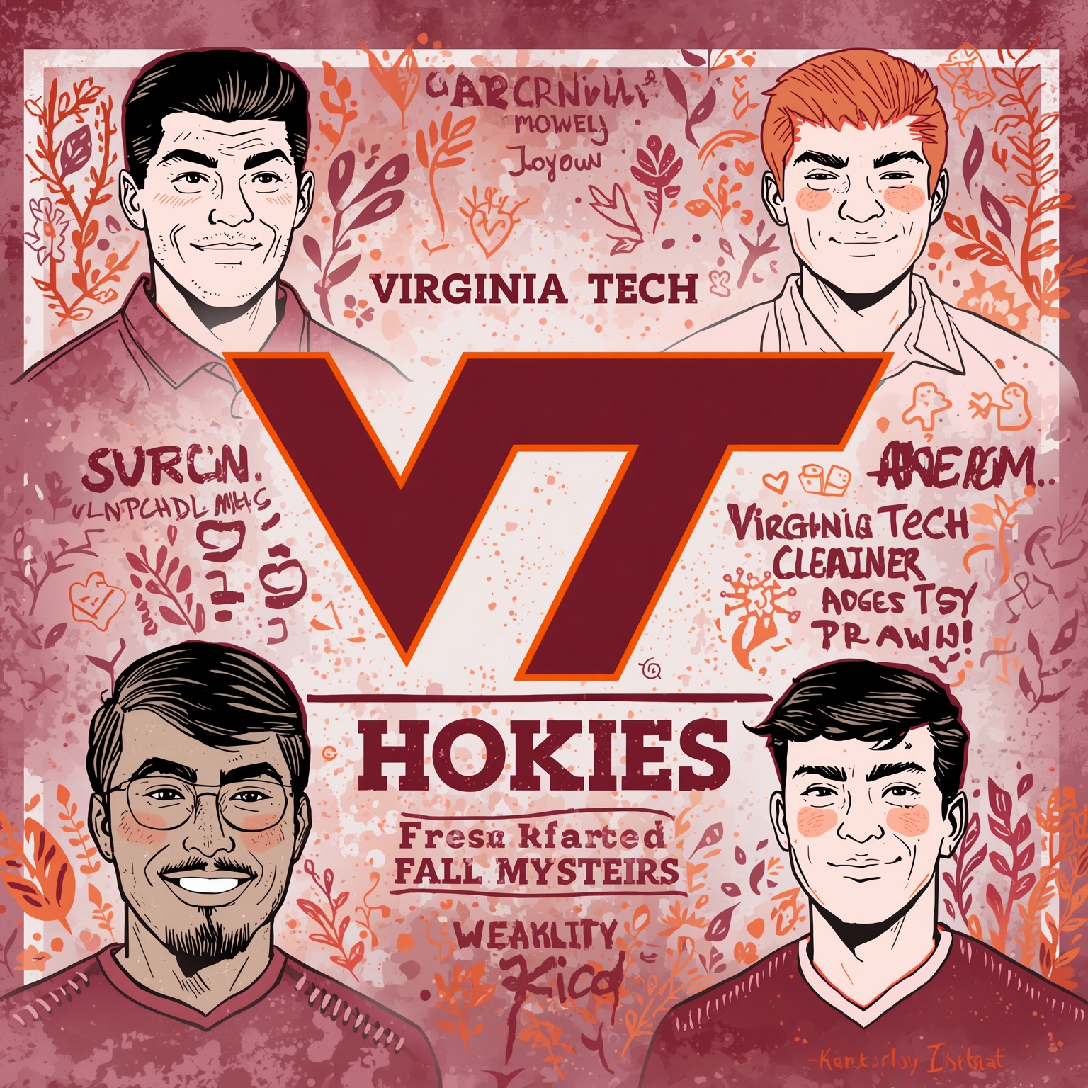 Virginia Tech Football’s Fresh Faces and Fall Mysteries - painting of Virginia Tech Hokies football venue