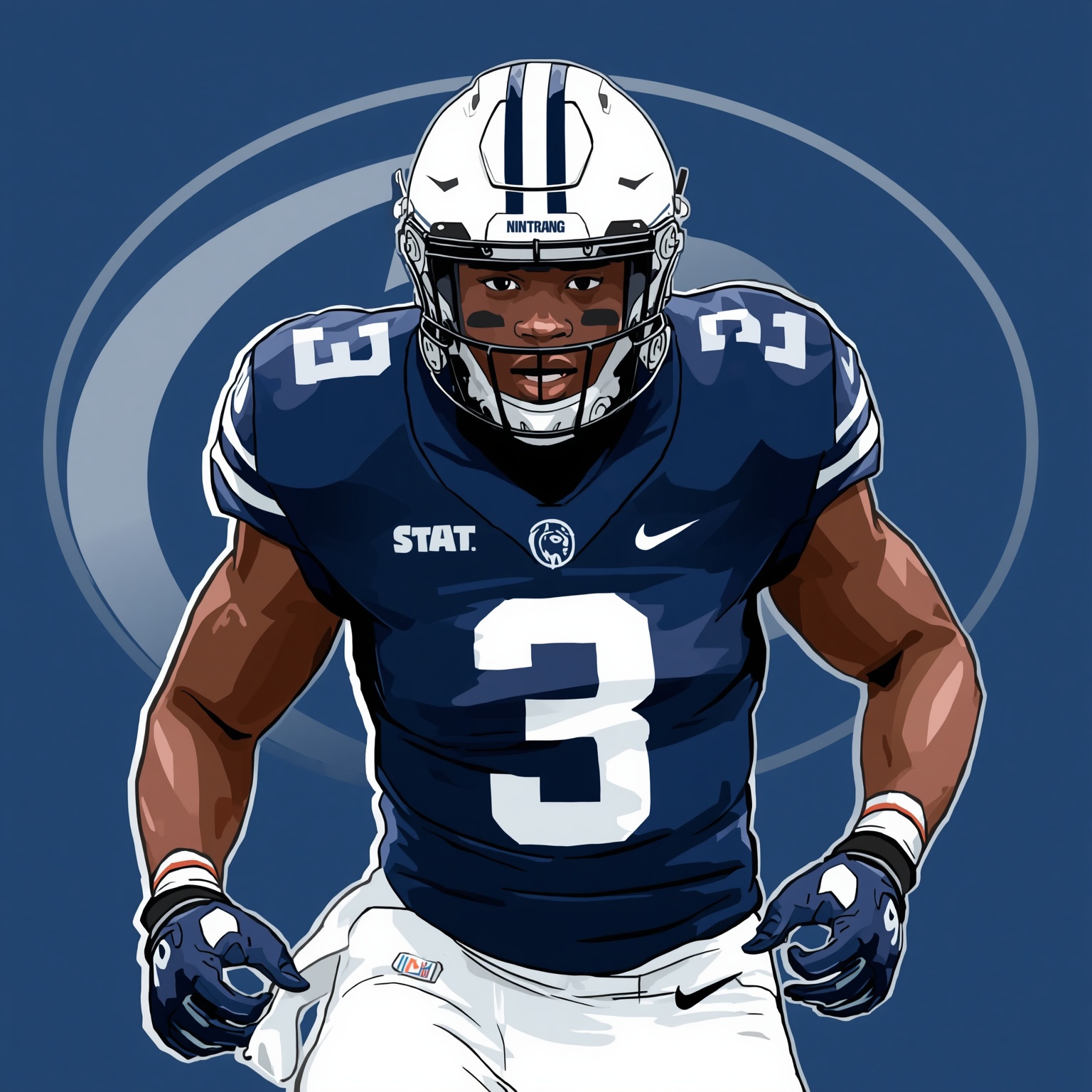 Penn State’s Comeback Kid Tight End Gears Up for 2026 - painting of Penn State Nittany Lions football venue