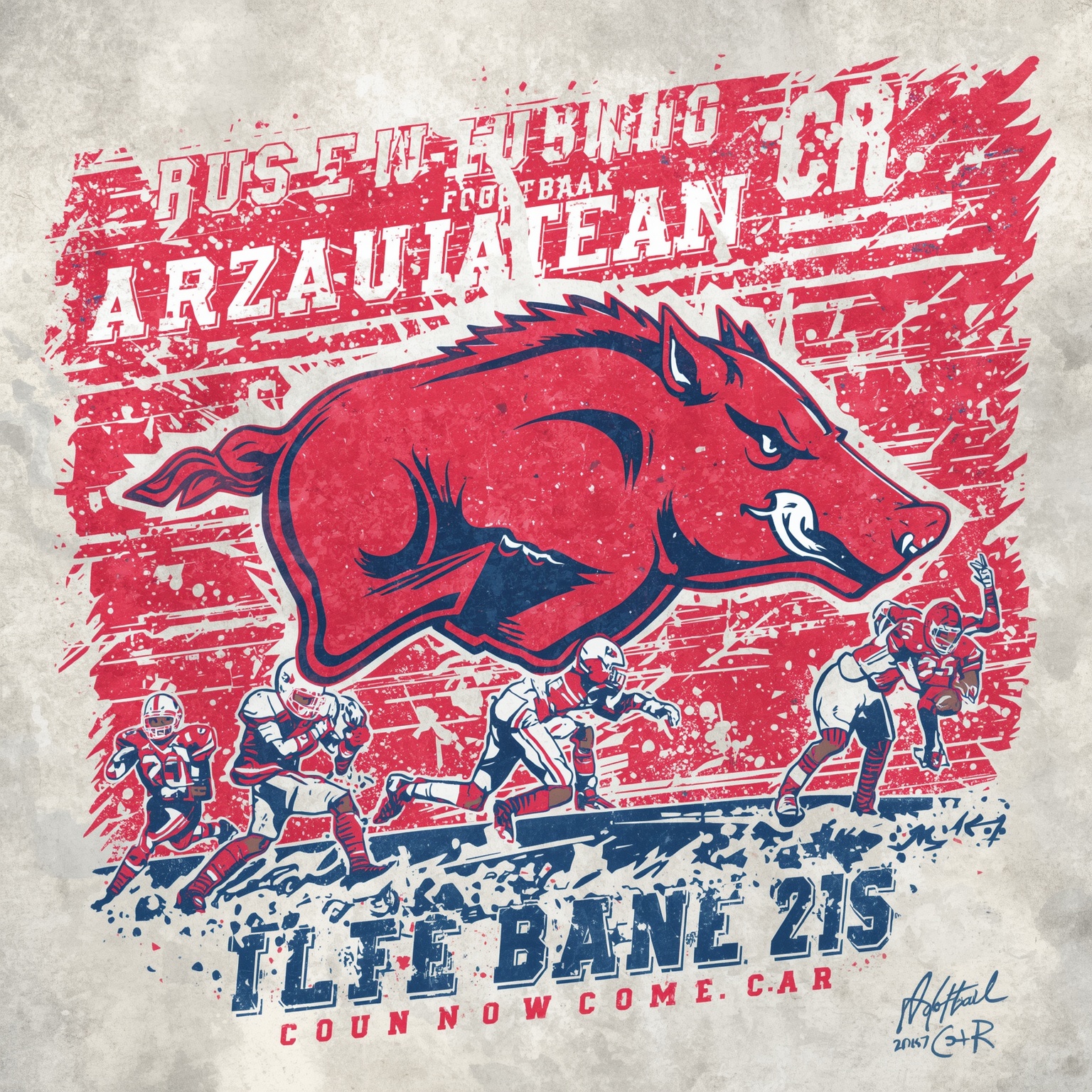 Arkansas Football’s Rising Tide: From Oke’s Return to Offensive Hype - painting of Arkansas Razorbacks football venue
