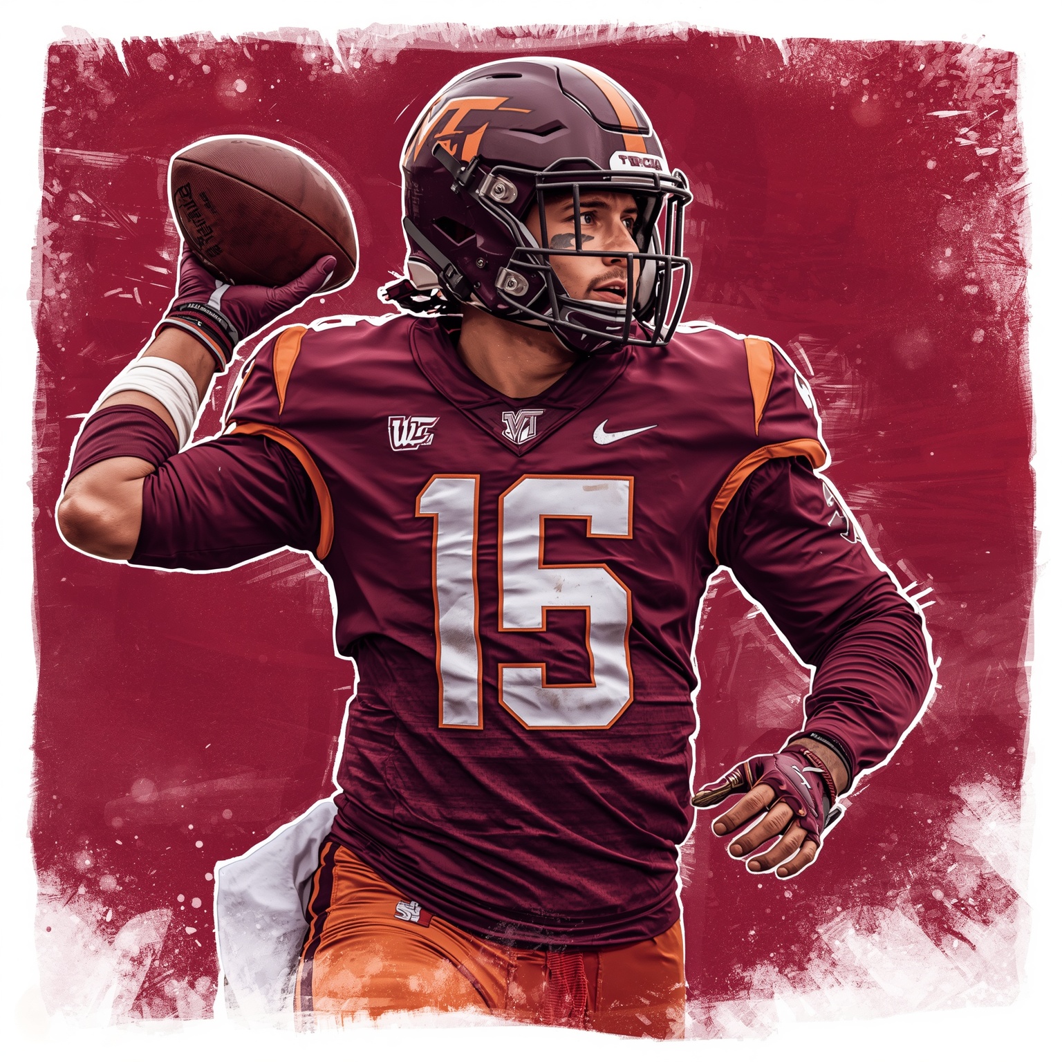 Ethan Grunkemeyer: The Key to Virginia Tech’s 2026 - painting of Virginia Tech Hokies football venue